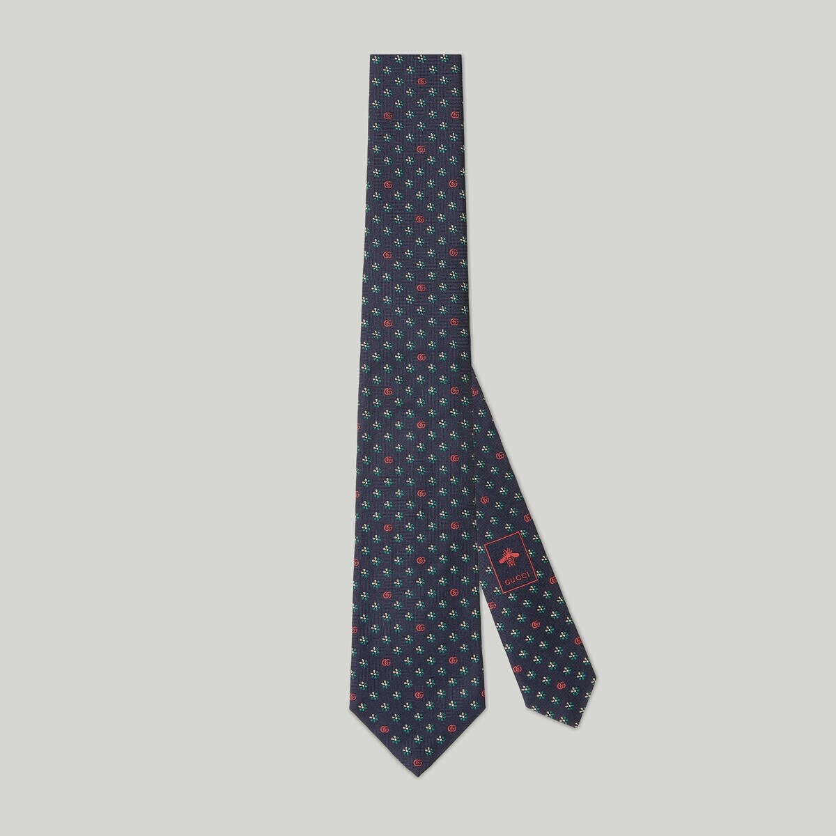 Double G cherry silk jacquard tie - 1