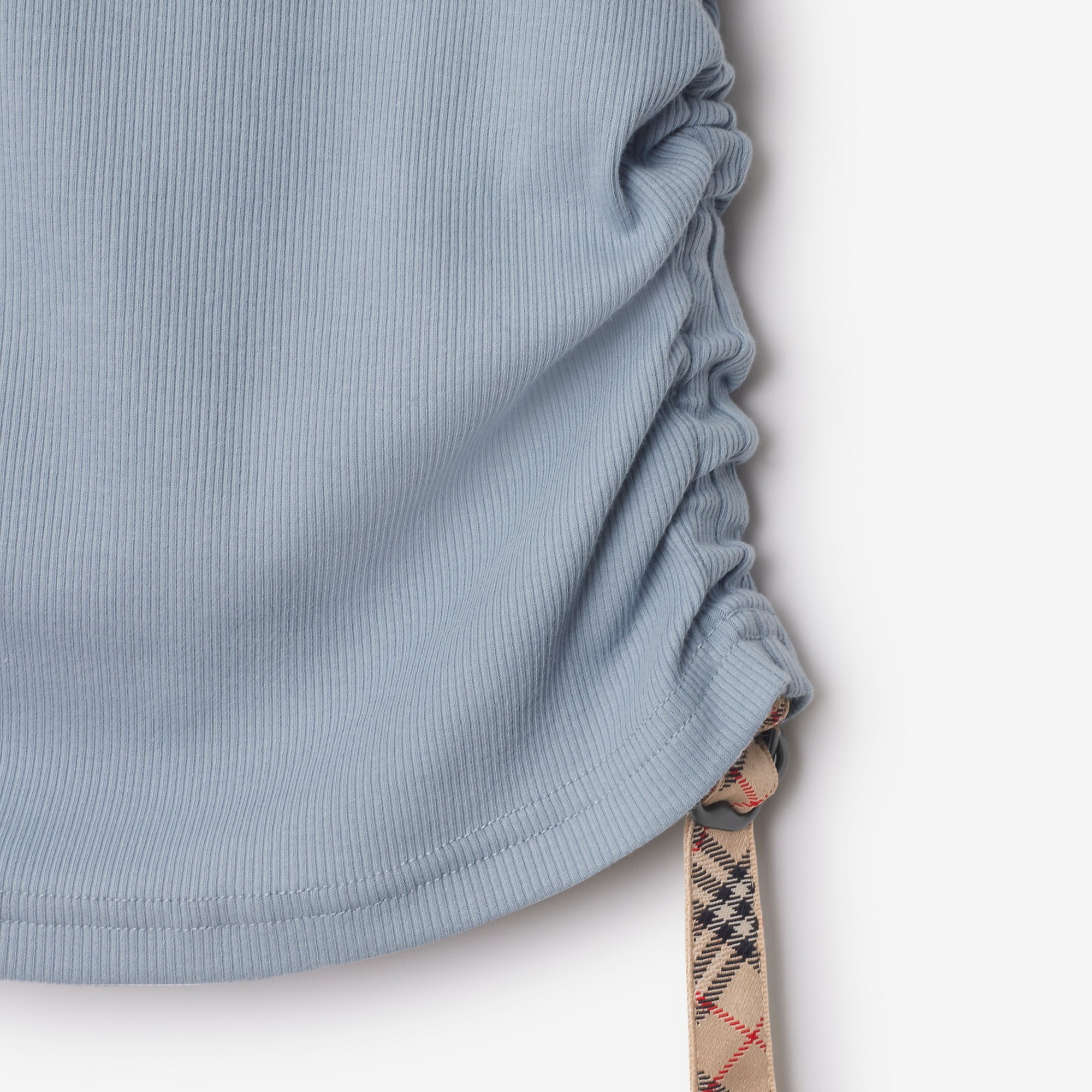 Check Trim Stretch Cotton Vest - 6