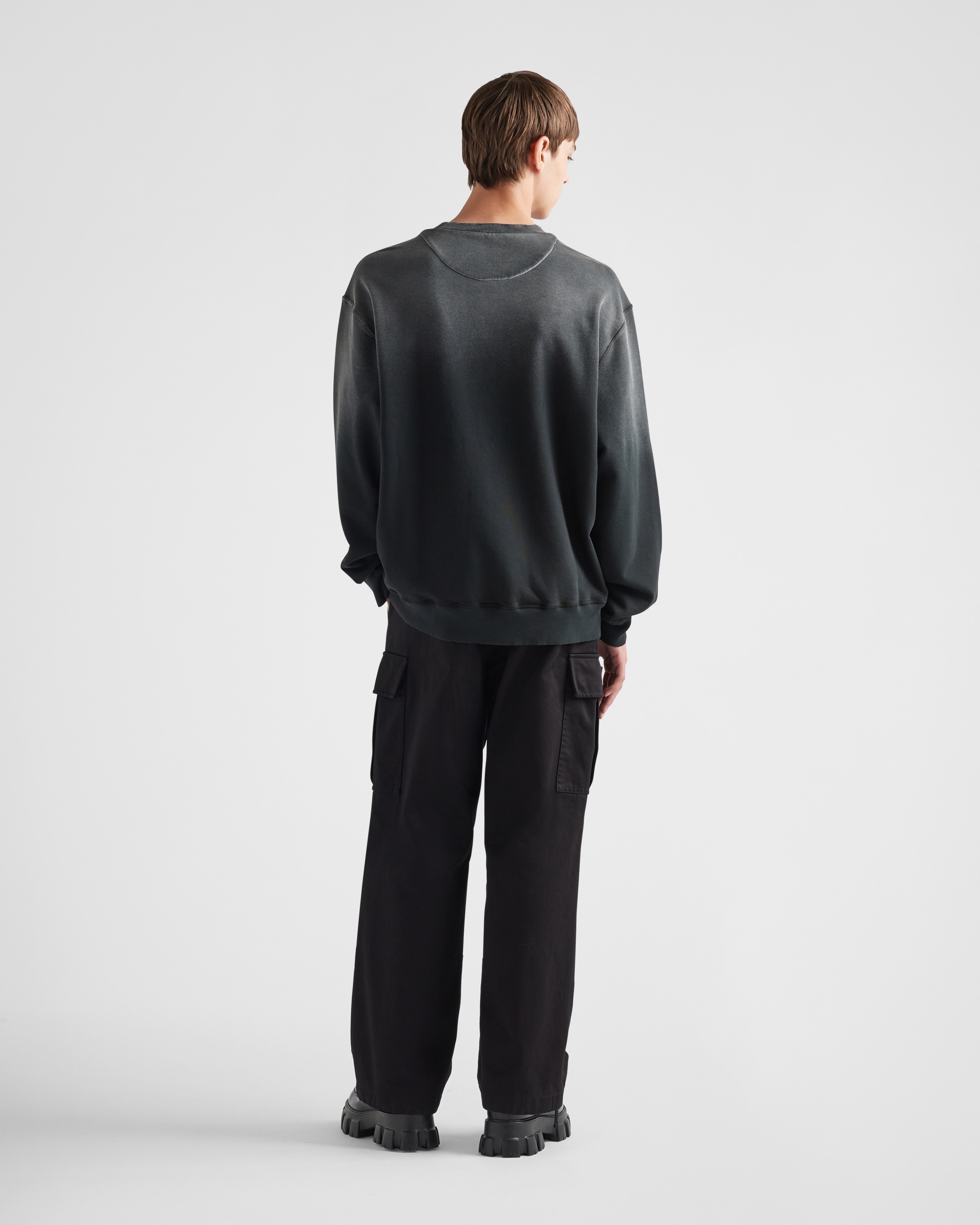 Oversized garment-dyed cotton sweatshirt - 5