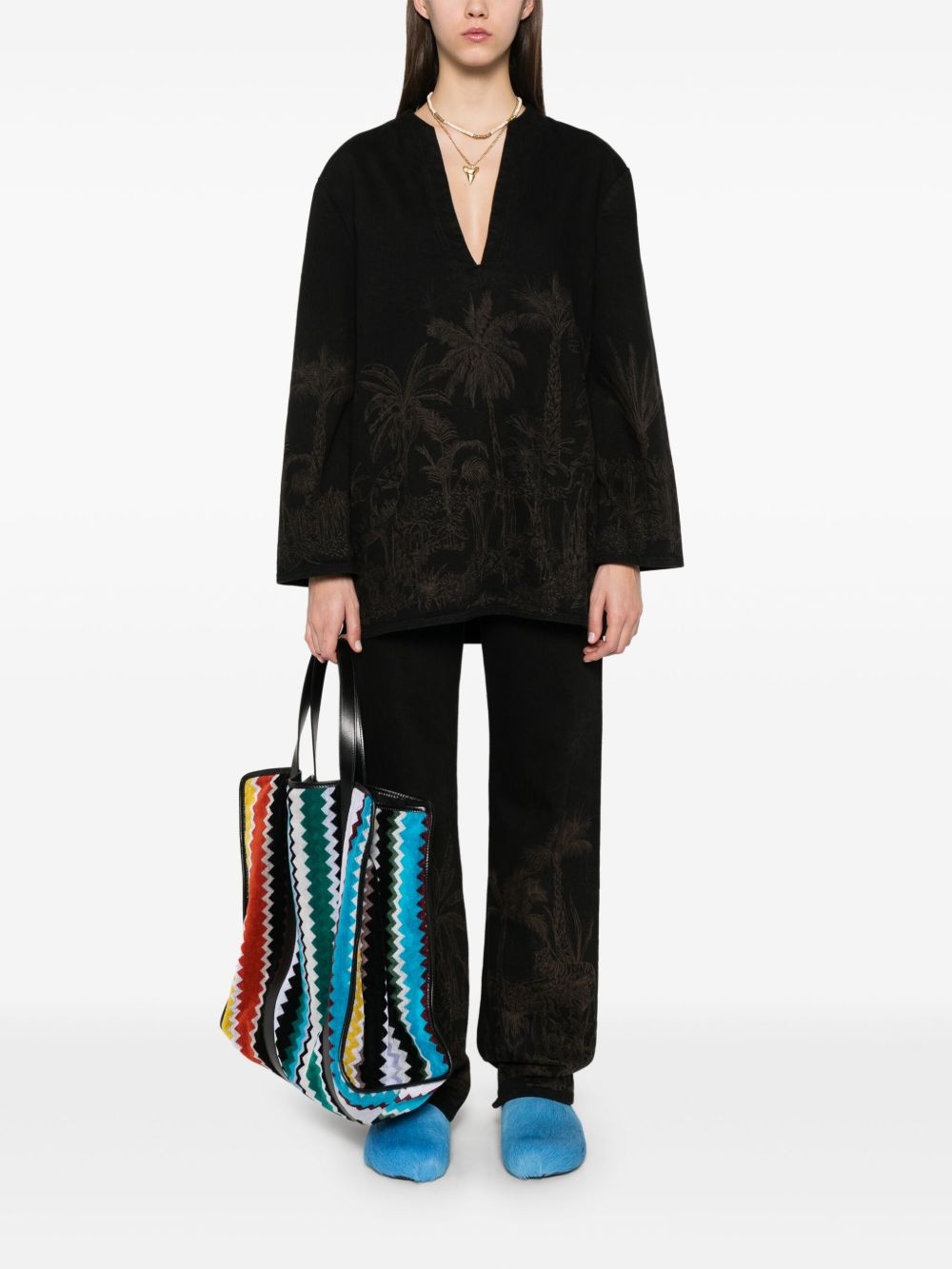 Jungle Toile de Jouy jeans - 2