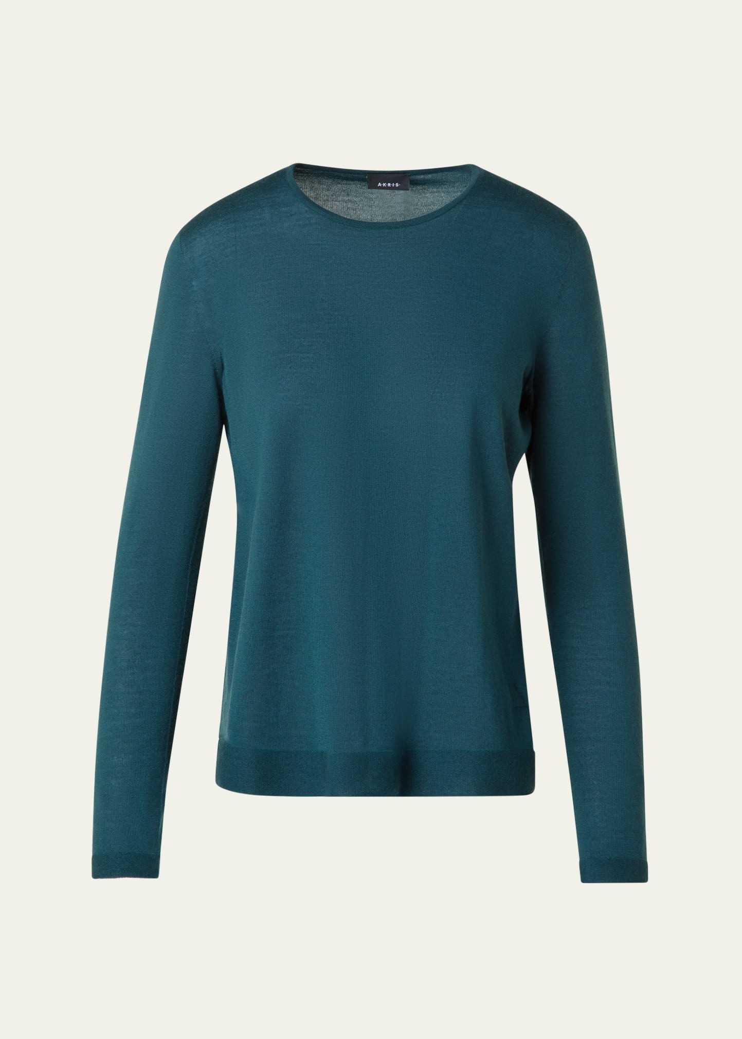 Cashmere-Silk Fine Gauge Seamless Knit Sweater - 1