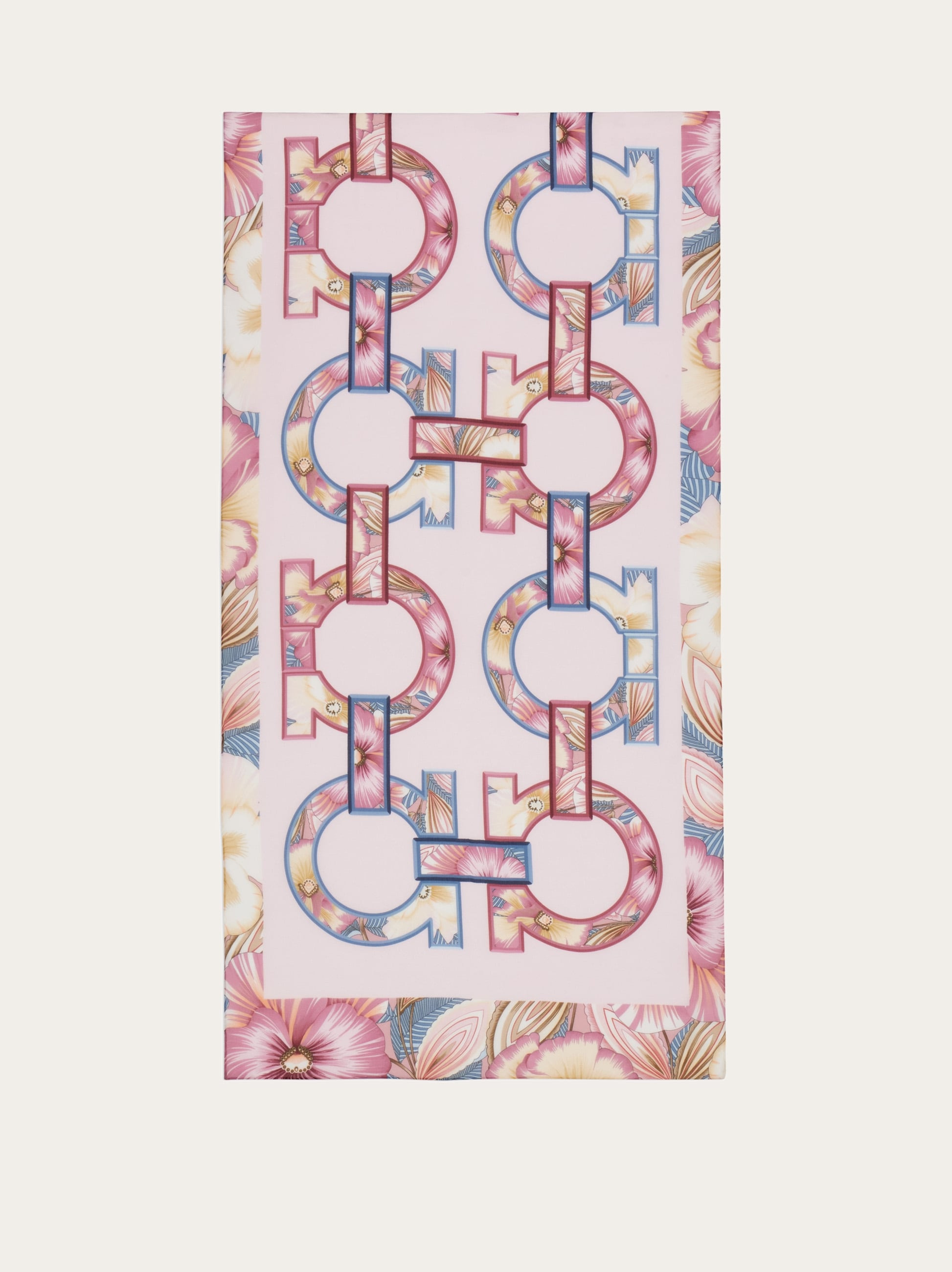 Gancini print silk scarf - 4