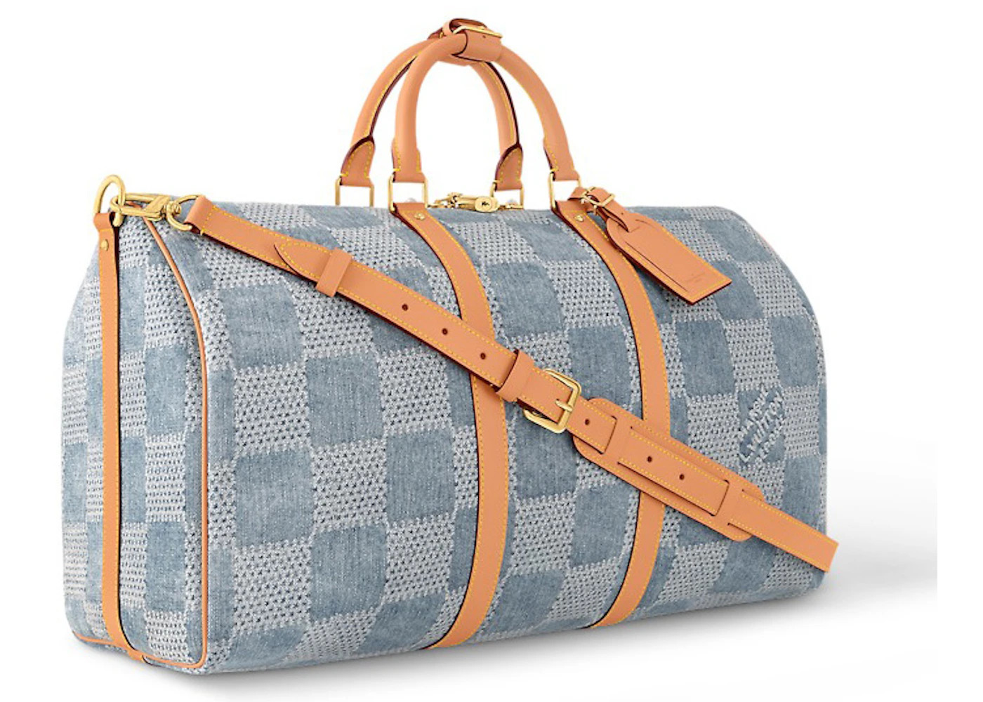 Louis Vuitton Keepall Bandouliere 50 Damier Denim 3D Blue Denim - 2