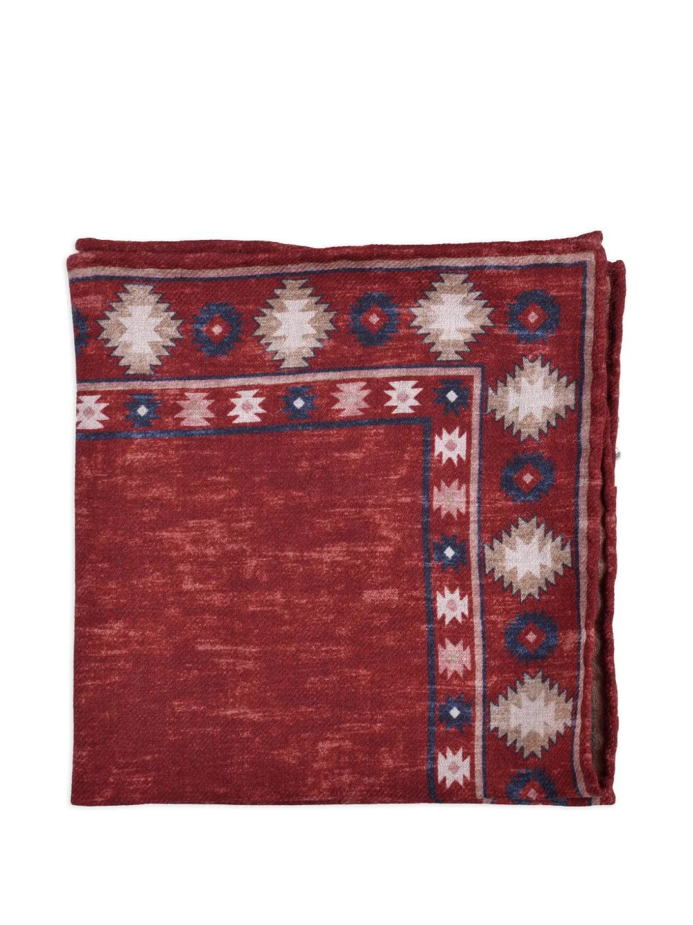geometric-border handkerchief - 1