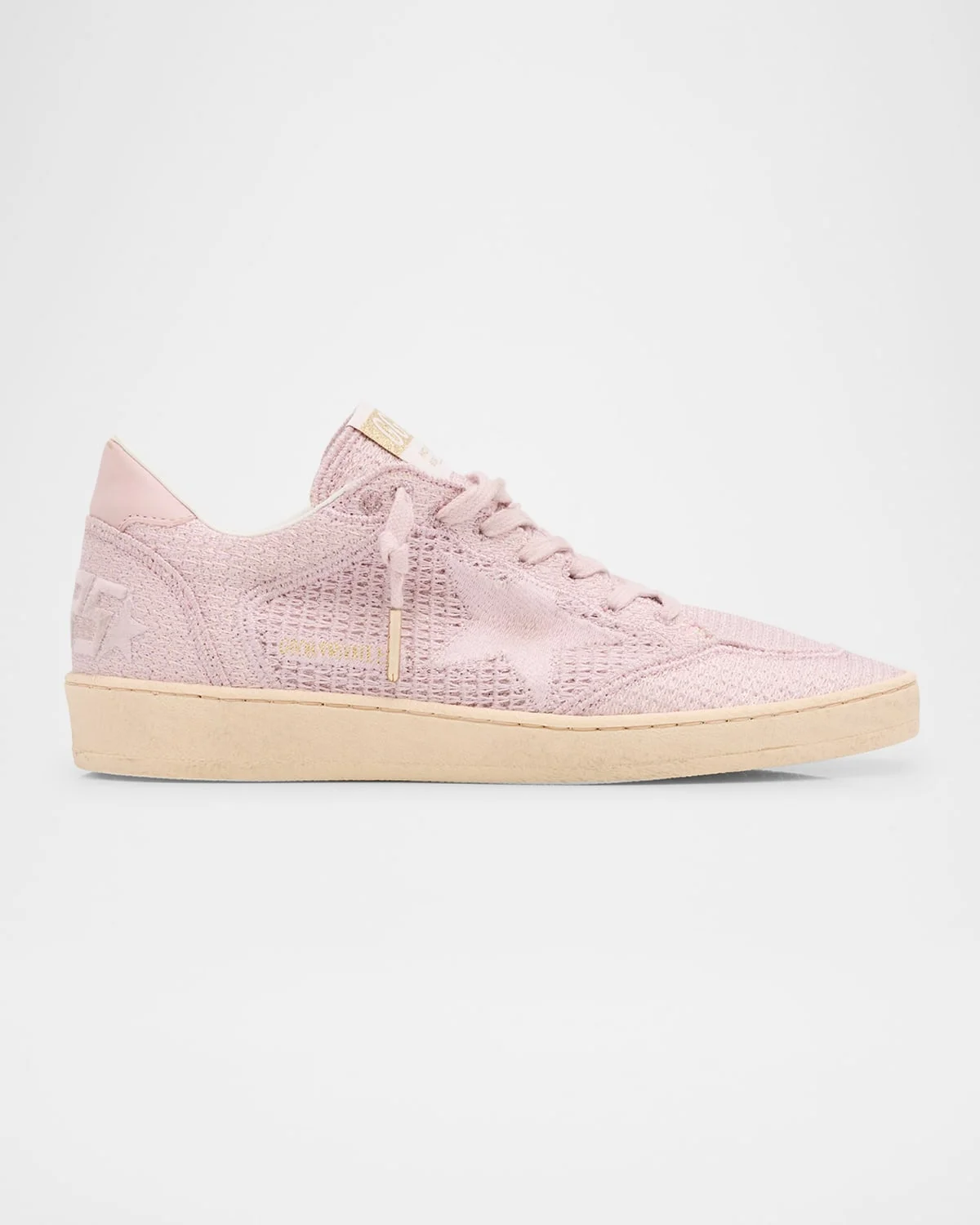 Ball Star Embroidered Cotton Low-Top Sneakers - 1
