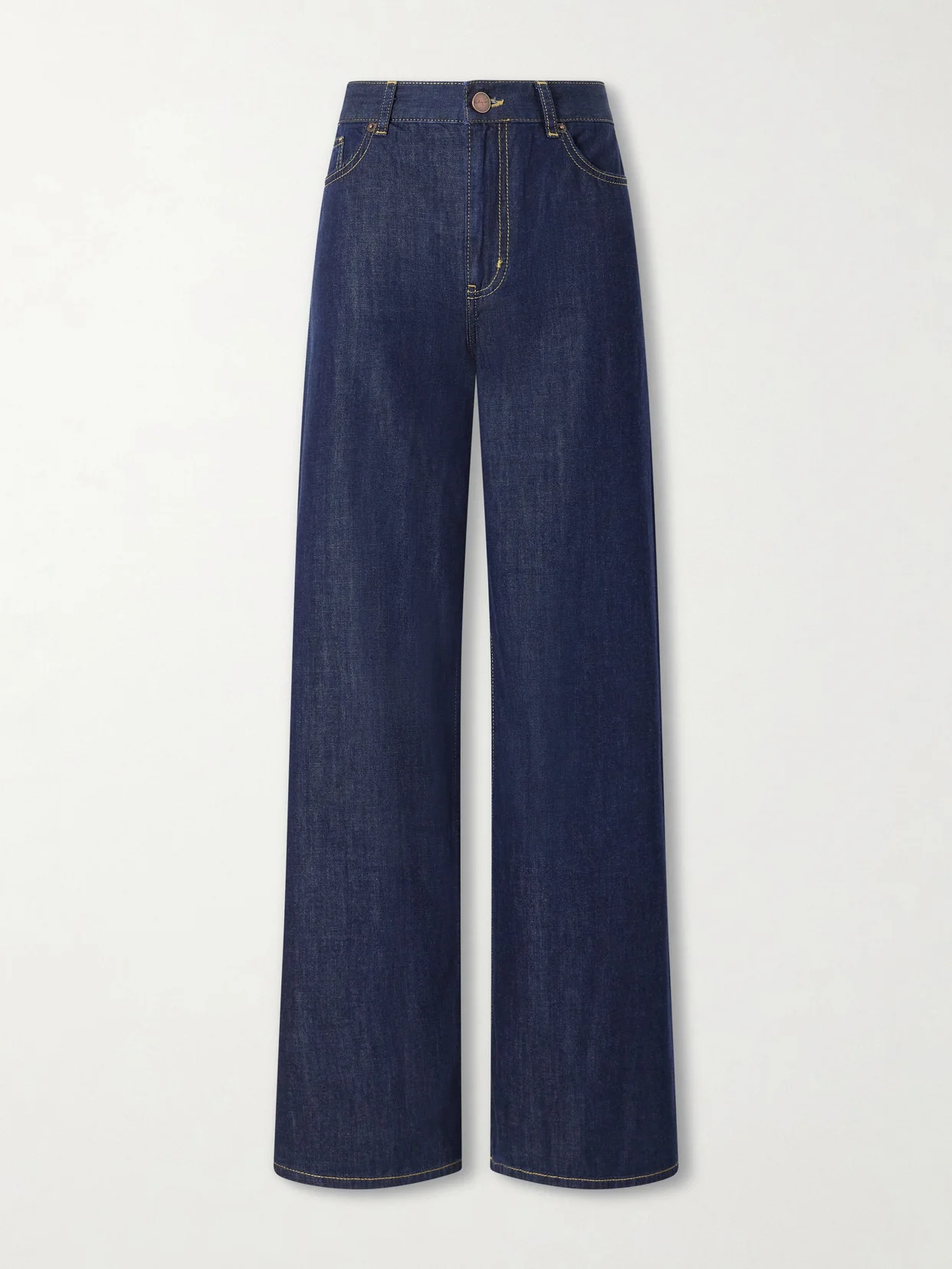 Isadora Cotton-chambray Wide-leg Jeans - 1