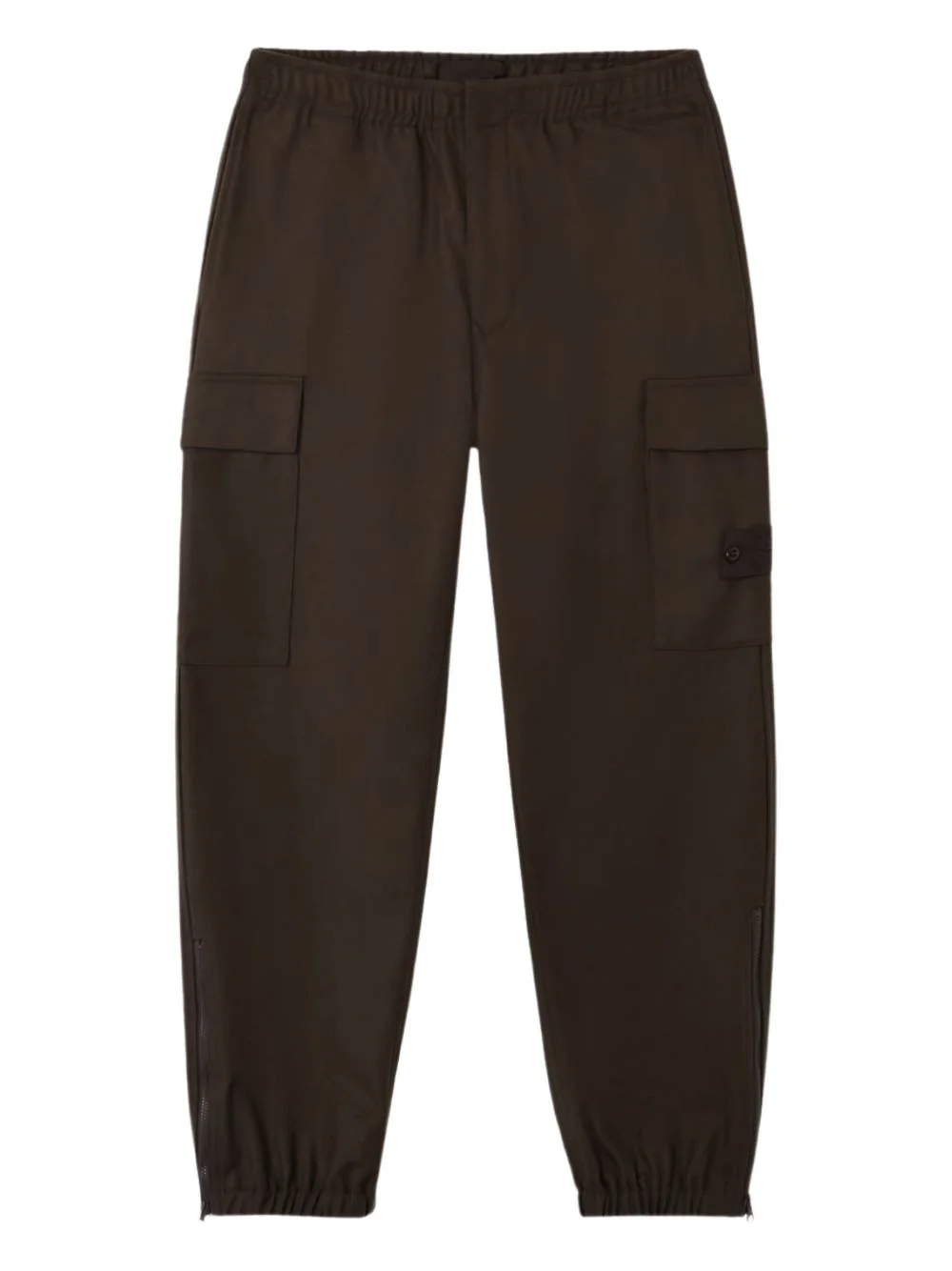 cargo-pocket cuffed trousers - 1