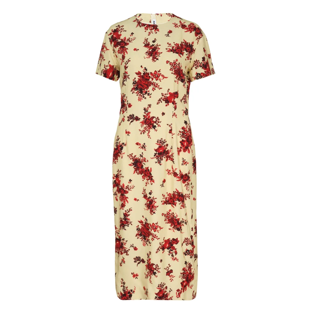 Stretch Viscose Cady Midi Dress - 1