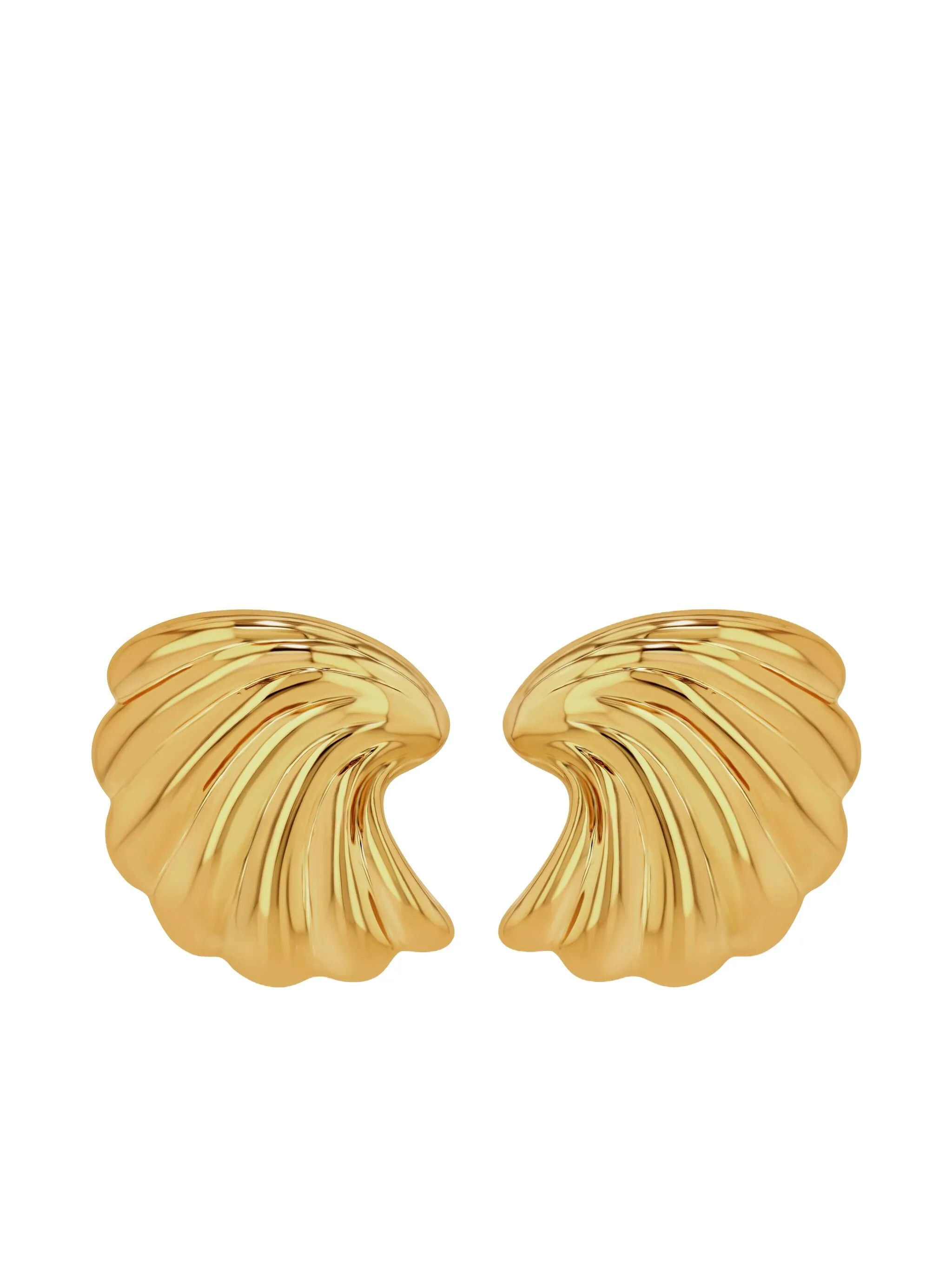 Anine Bing Curved Shell Earrings - 1