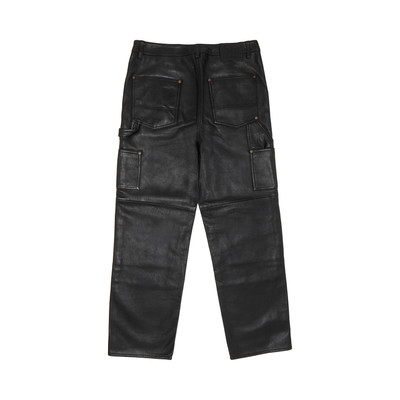 Supreme Supreme Leather Double Knee Painter Pant 'Black' outlook