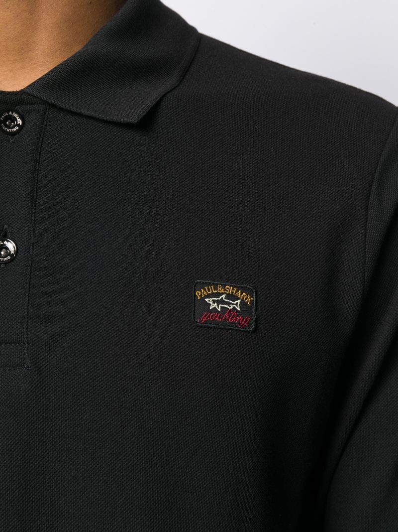logo embroidered polo shirt - 5