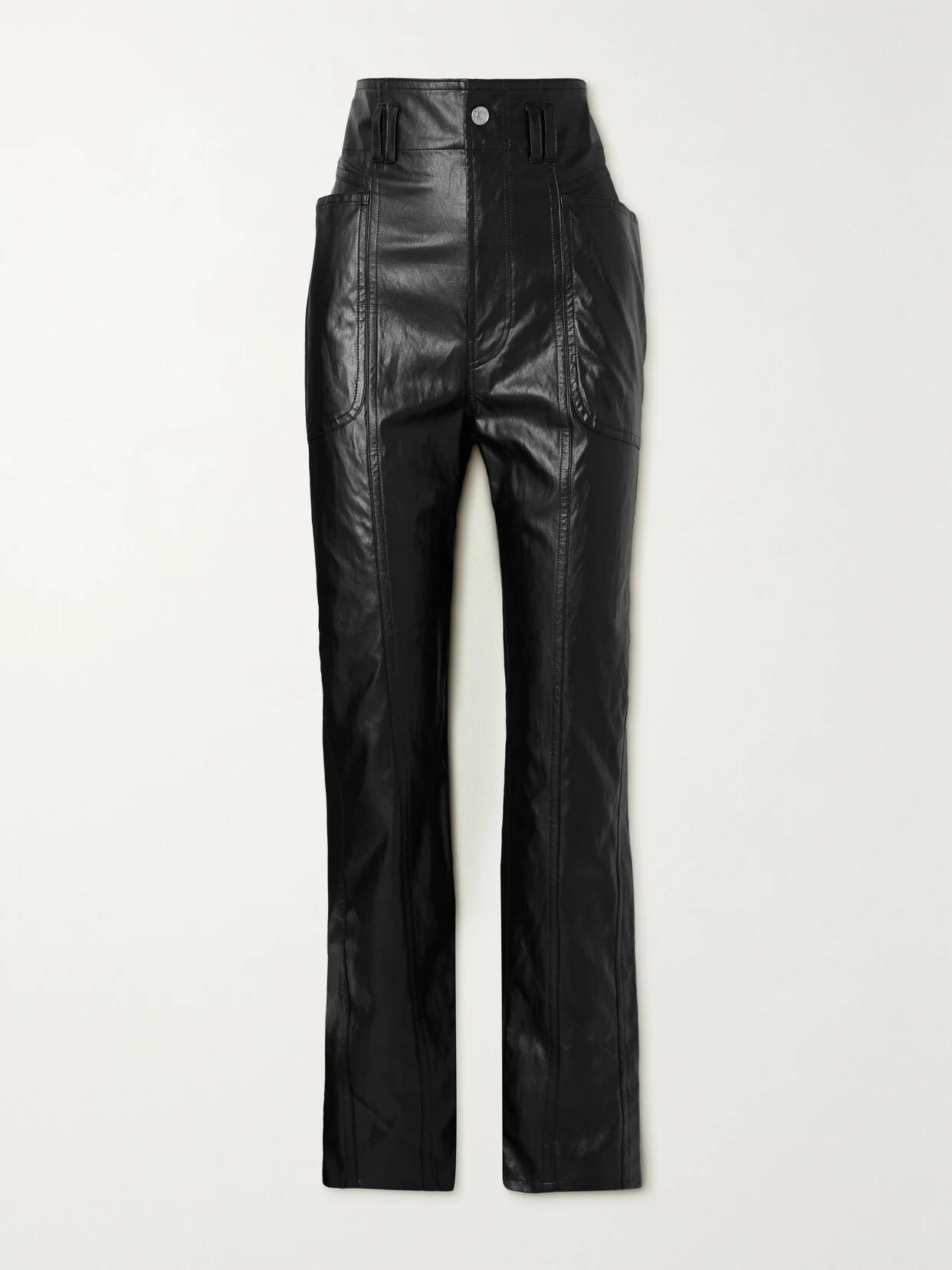 Tessini Faux Leather Tapered Pants - 1