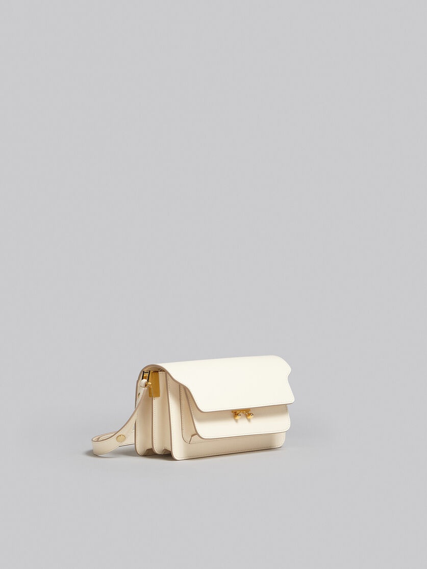 TRUNK BAG E/W IN WHITE SAFFIANO LEATHER - 6