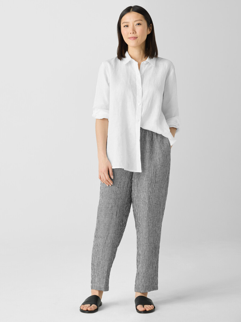 Puckered Organic Linen Tapered Pant 7