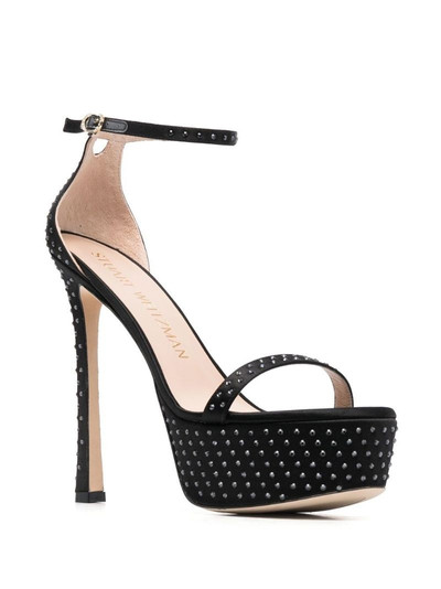 Stuart Weitzman 160mm crystal-embellished platform sandals outlook