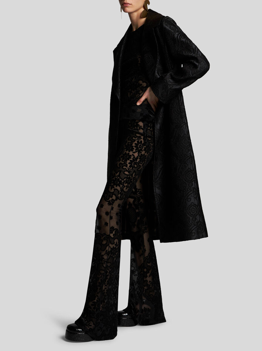 TULLE AND JACQUARD VELVET TOP - 4