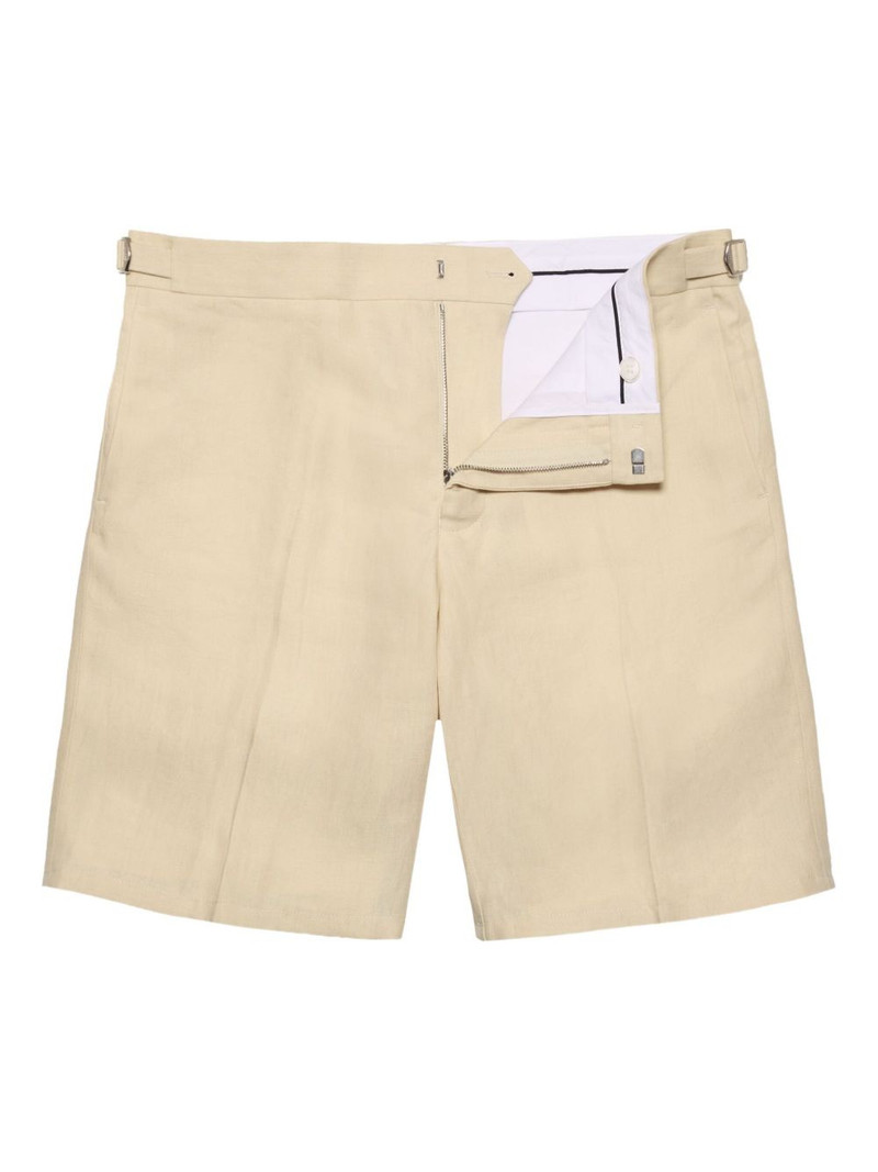 tailored linen shorts 1