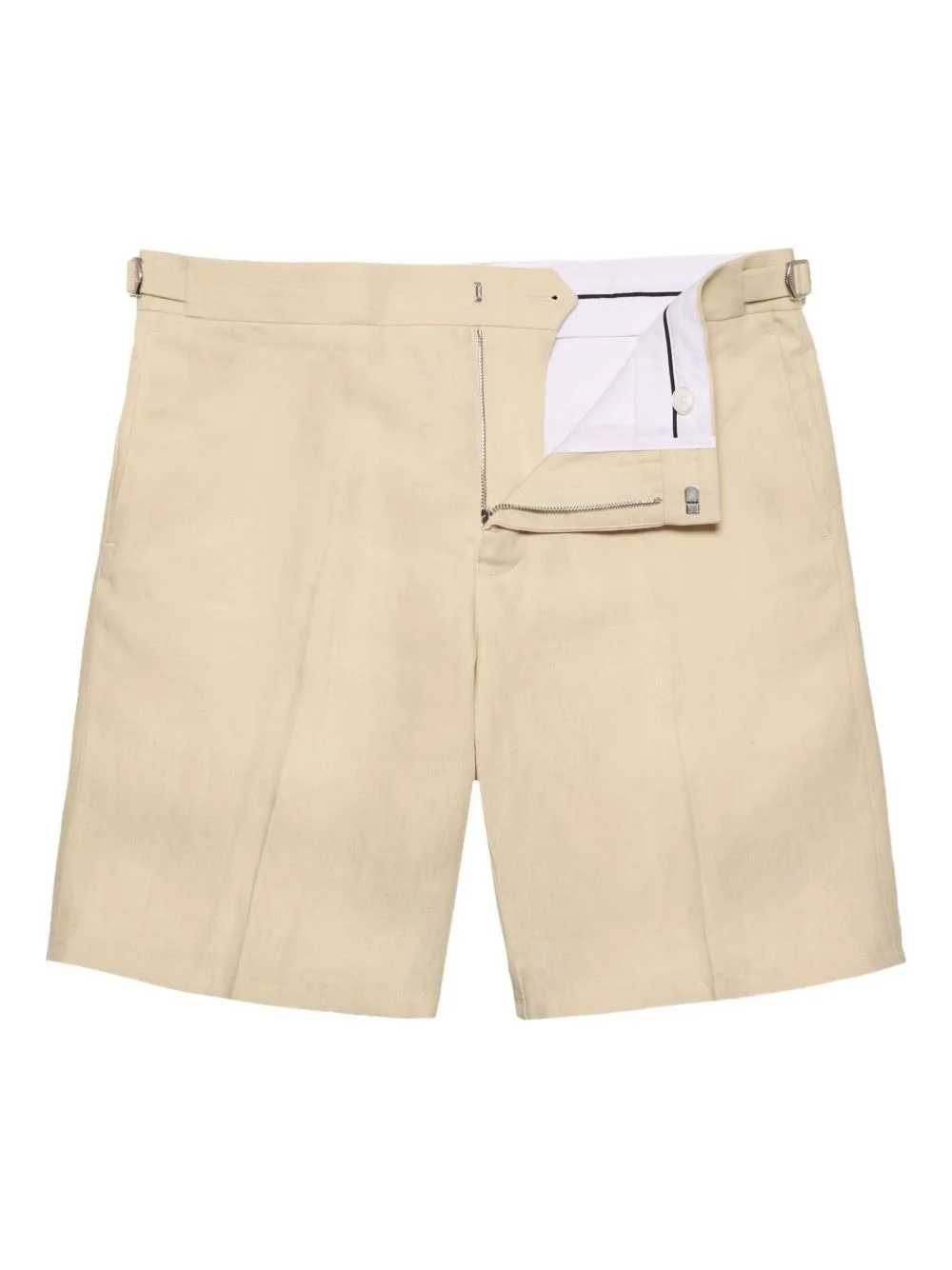 tailored linen shorts - 1
