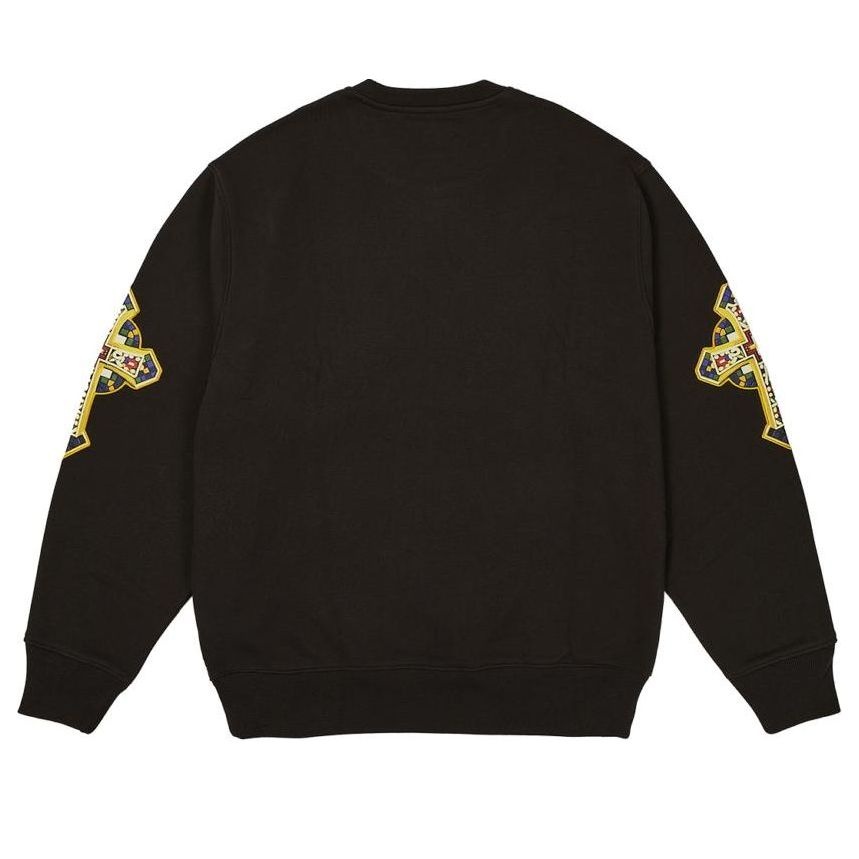 Palace Saints Crewneck Sweatshirt 'Black' P26CS009 - 2