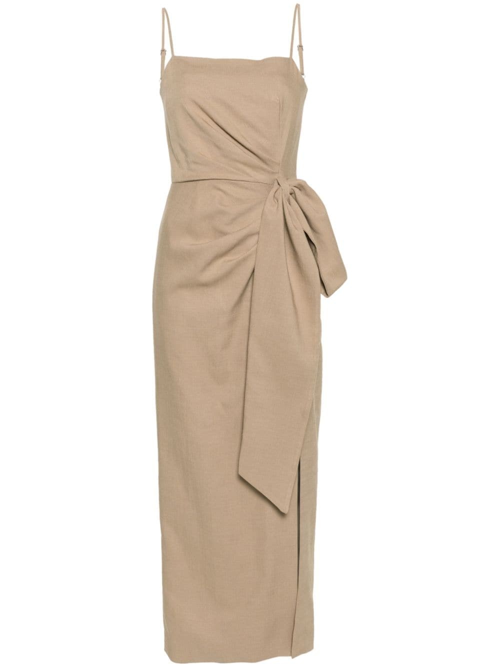 gathered-detail maxi dress - 2