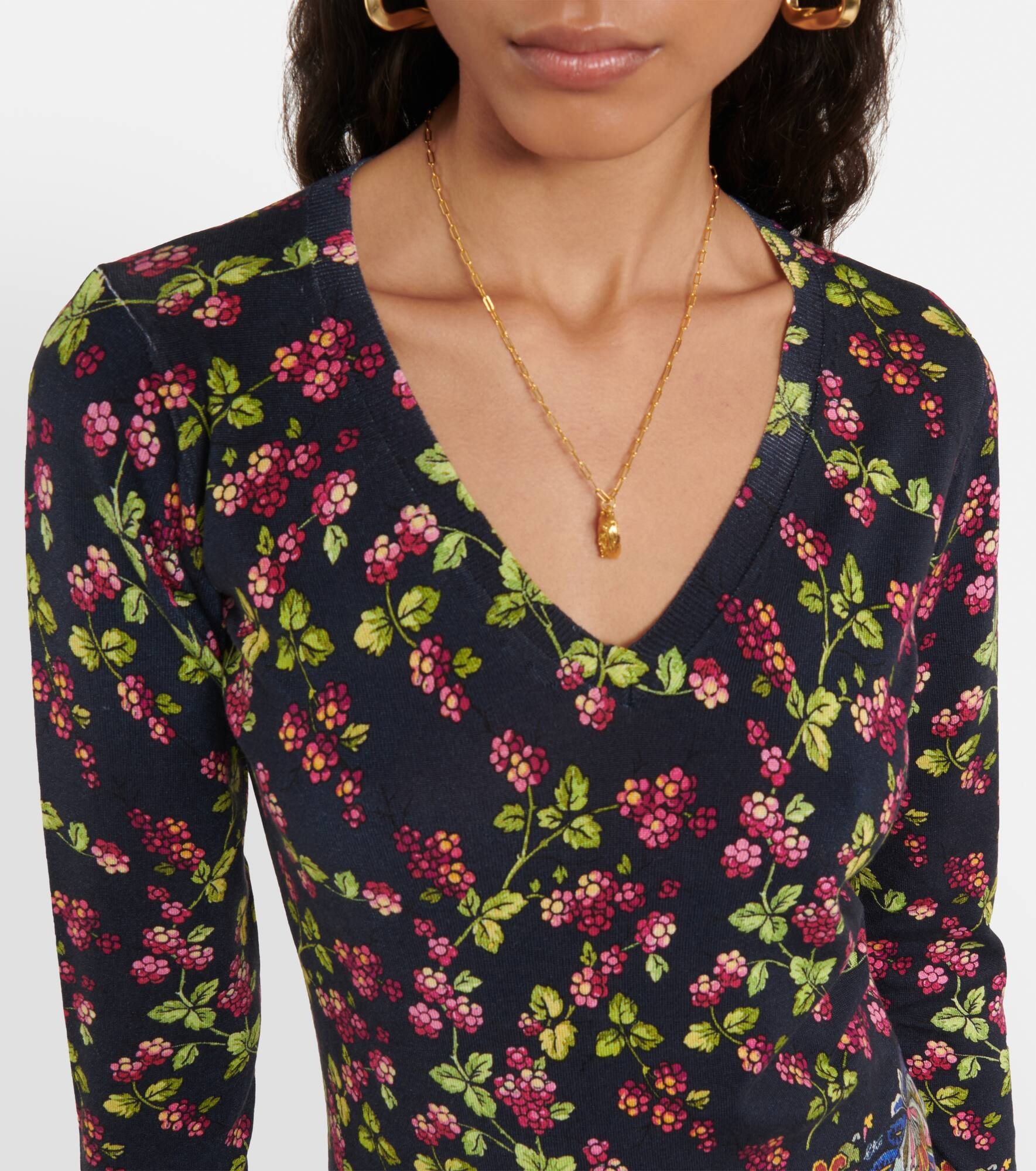 Printed silk-blend sweaters - 4