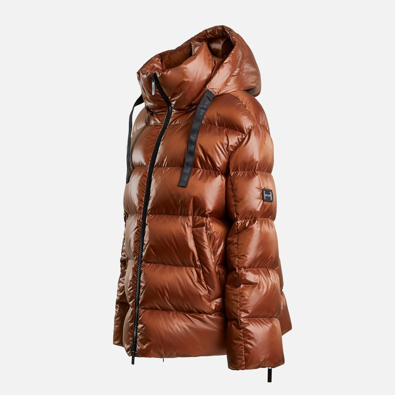 Hooded Down Jacket Orange 7