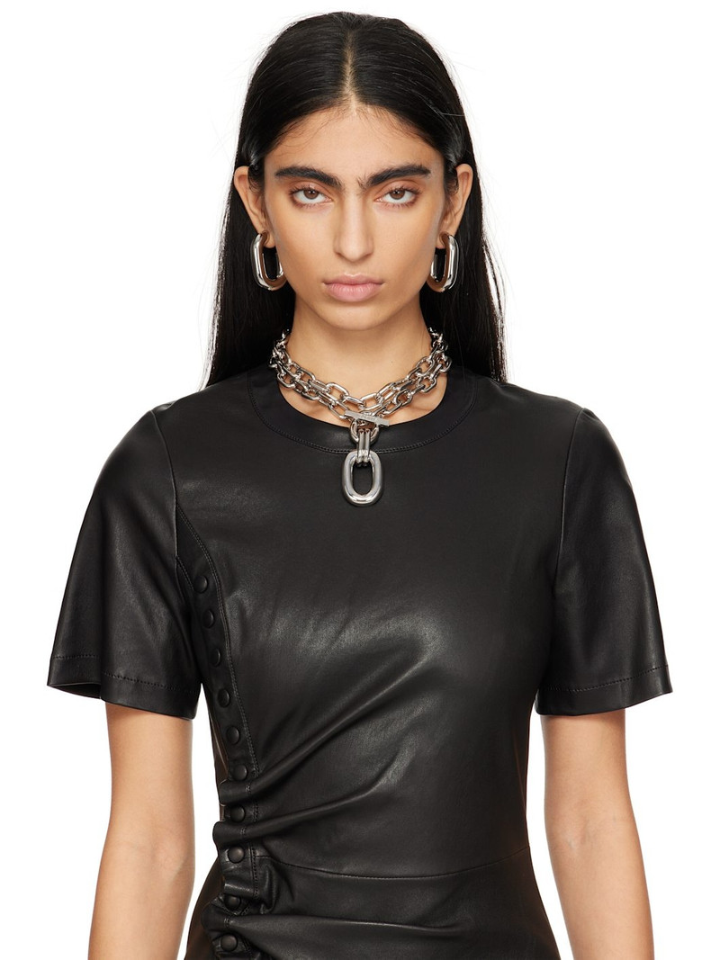rabanne Silver Double XL Link Necklace outlook