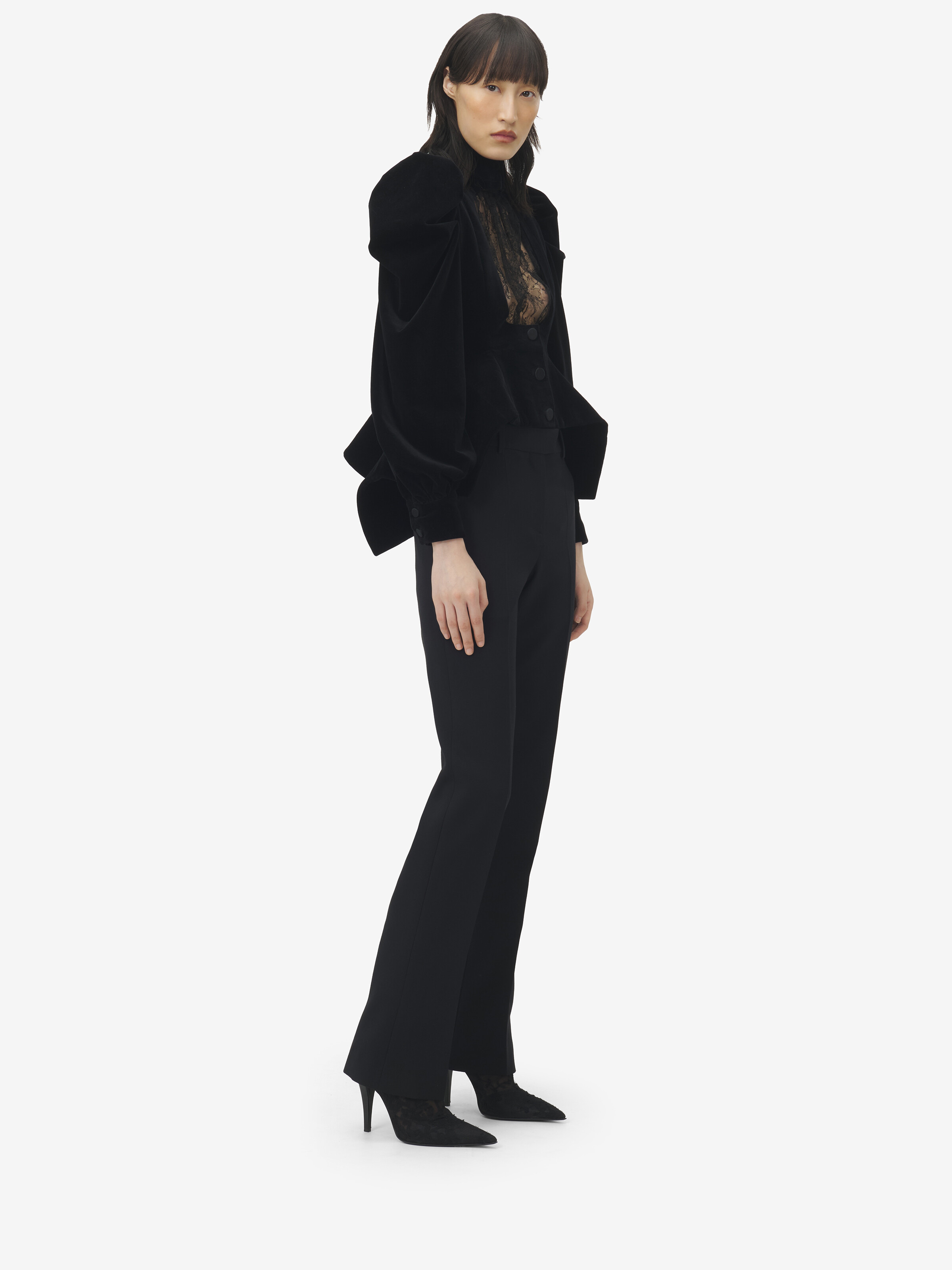 Floral Lace Panel Jacket - 4