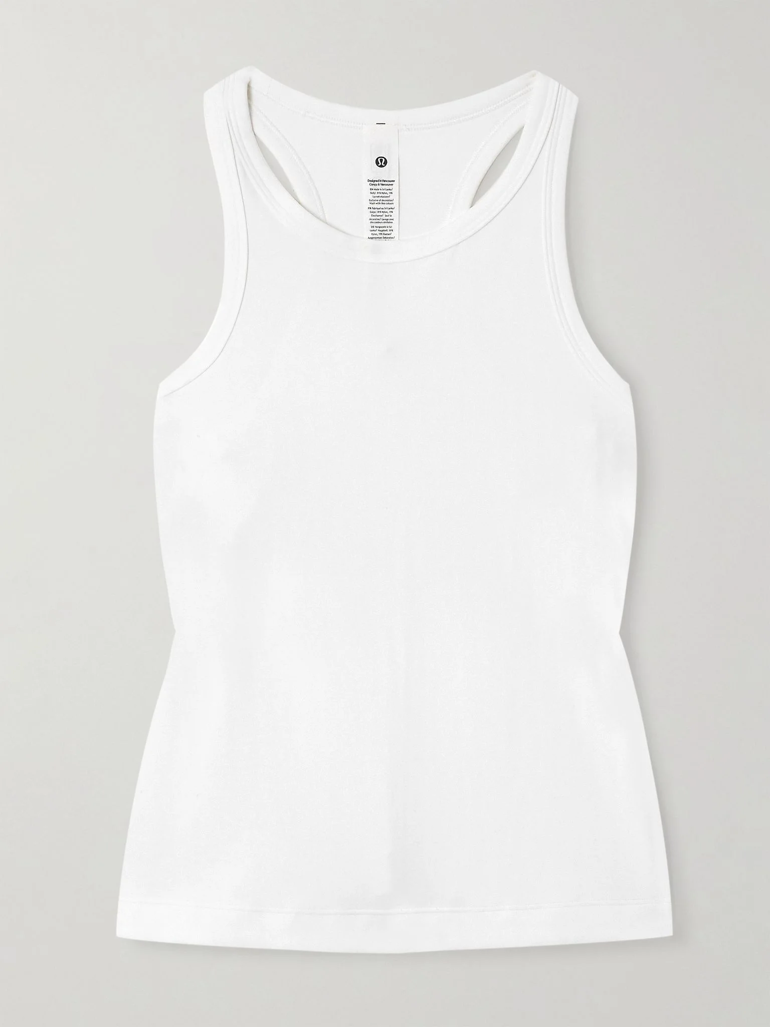Align™ Waist-Length Racerback Nulu™ tank White - 1