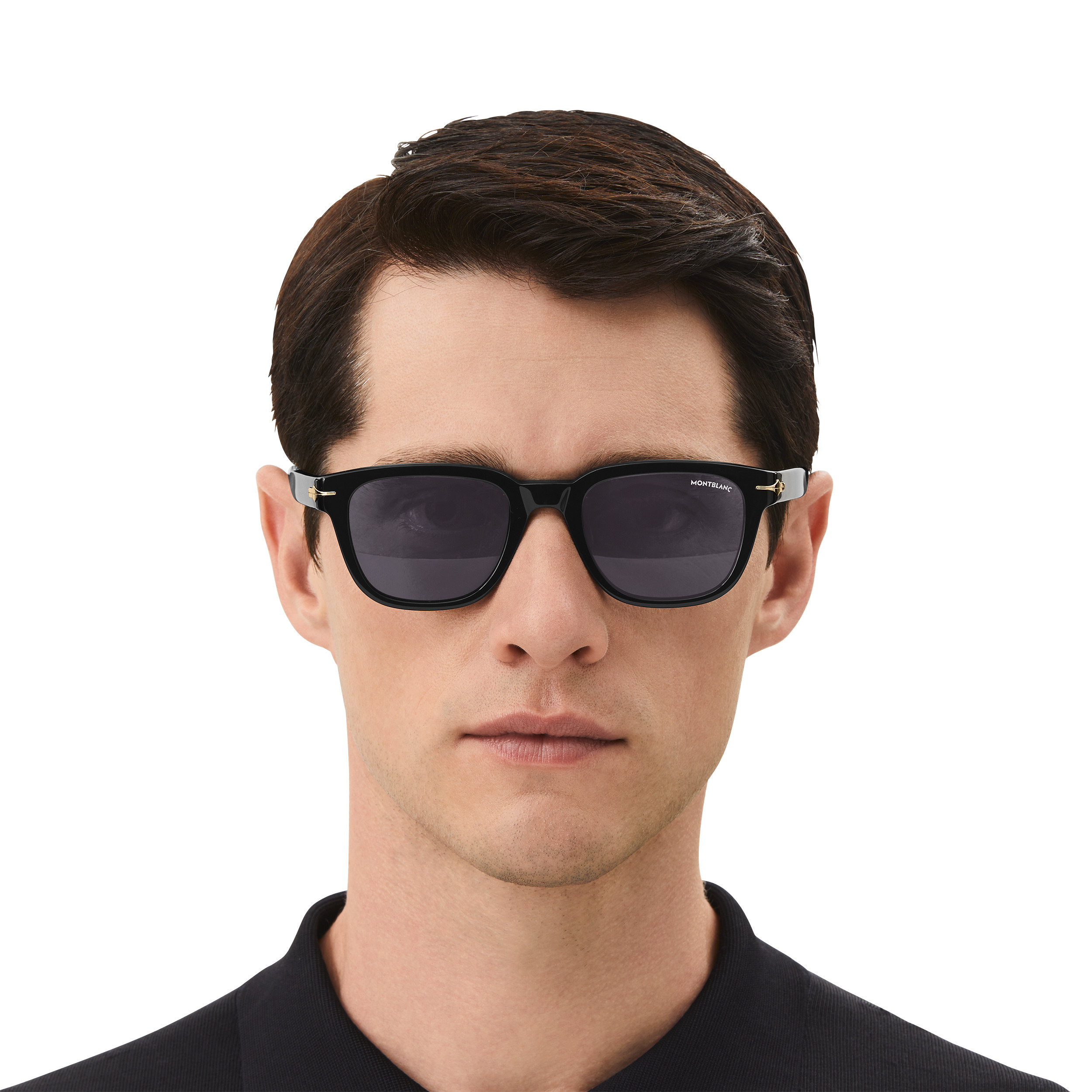 Squared Sunglasses with Black Colored Acetate Frame (S) - 5