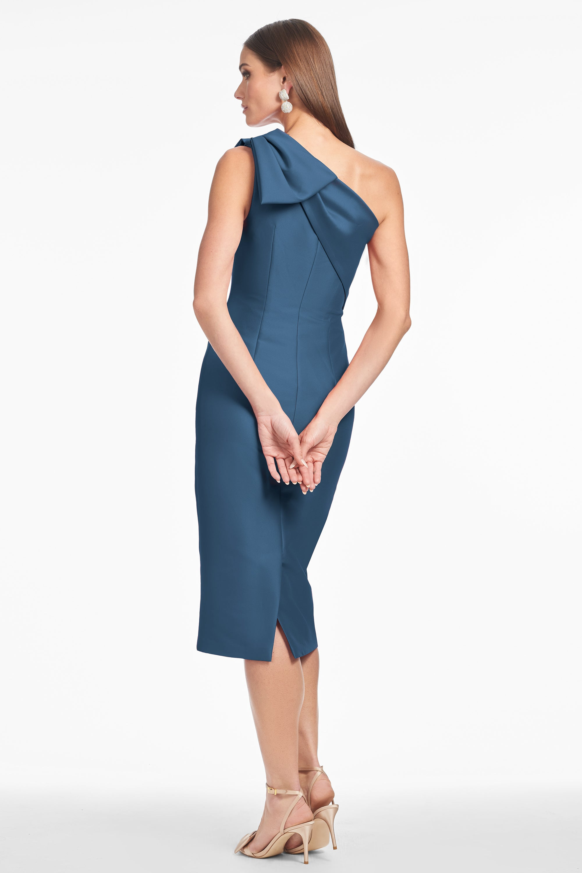 SHARLA DRESS - STEEL BLUE - 4