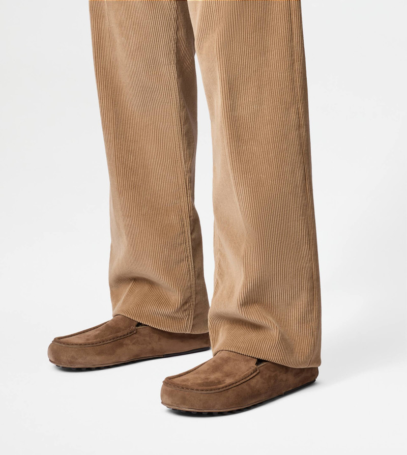 SLIPPER LOAFERS IN SUEDE - BROWN 9