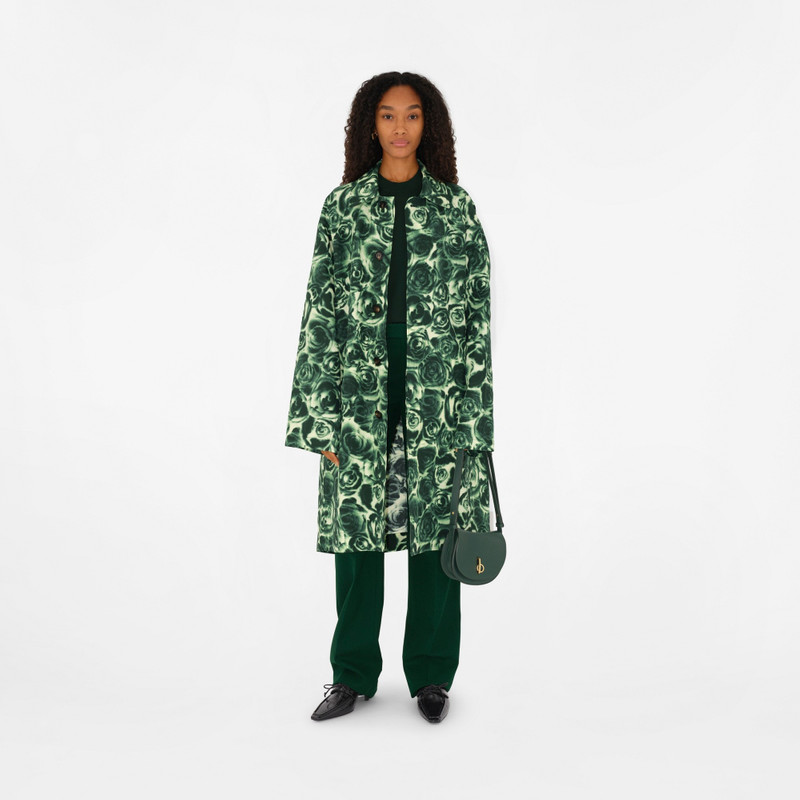 Burberry Long Rose Taffeta Car Coat outlook