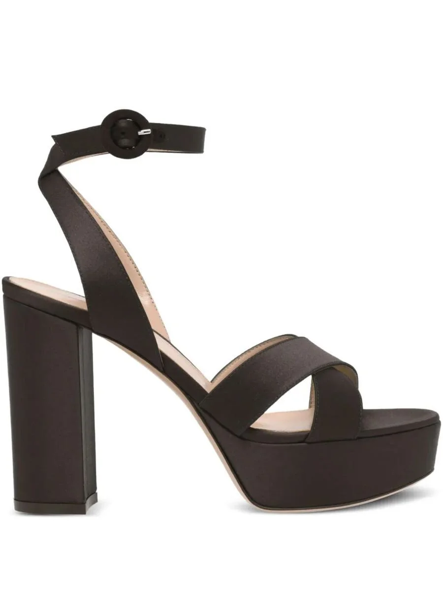Gianvito Rossi Crepe Satin Sandals T.070 Shoes - 1