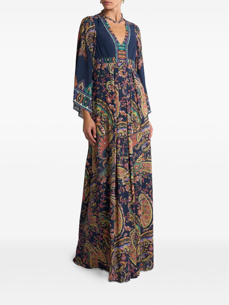 Etro V-neck paisley-print dress outlook