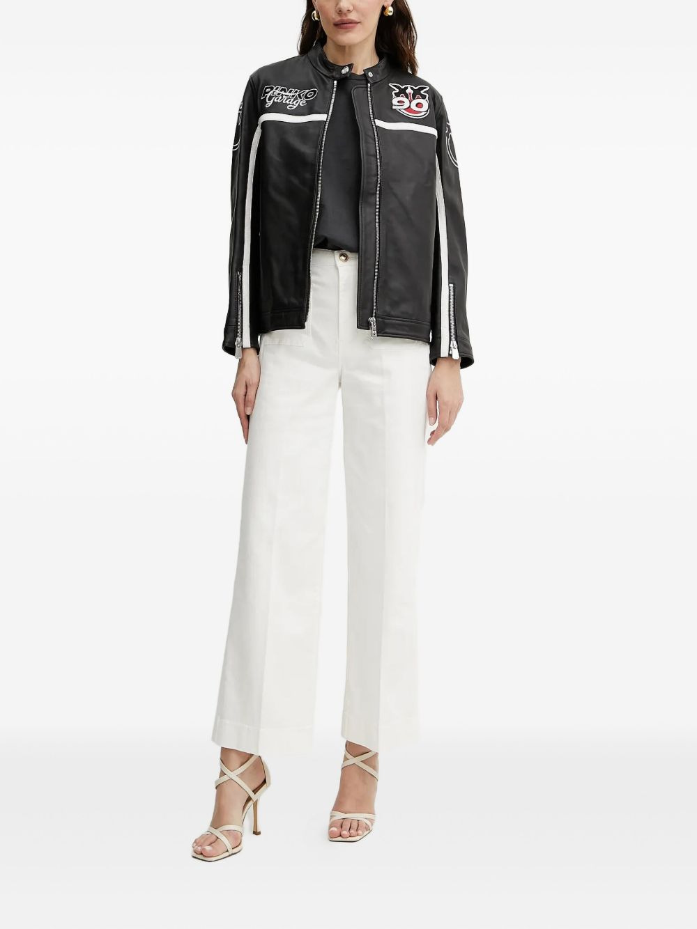 leather racer jacket - 2