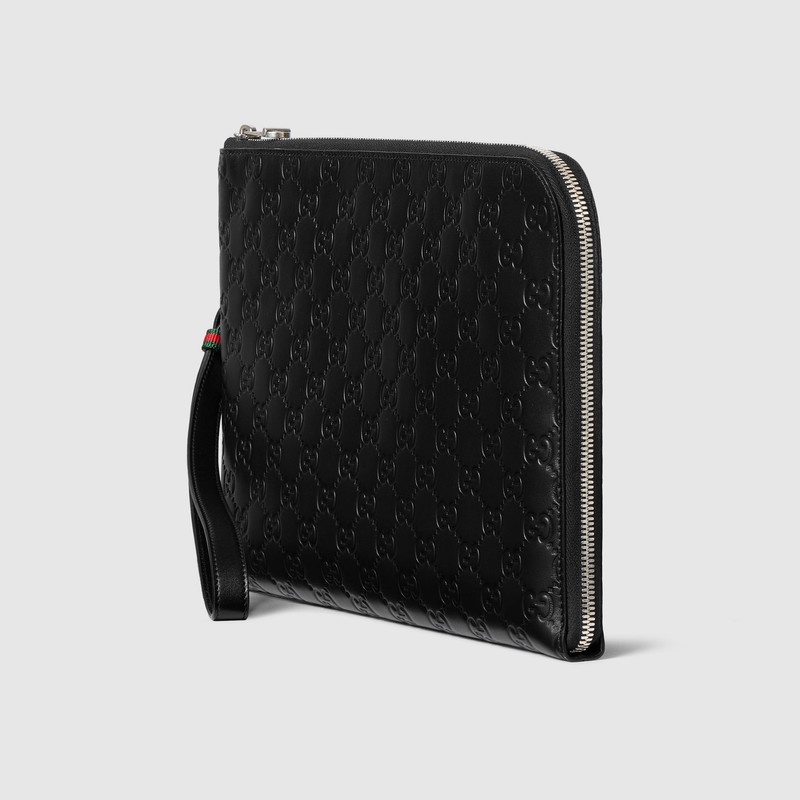 GUCCI GG Emblem pouch outlook