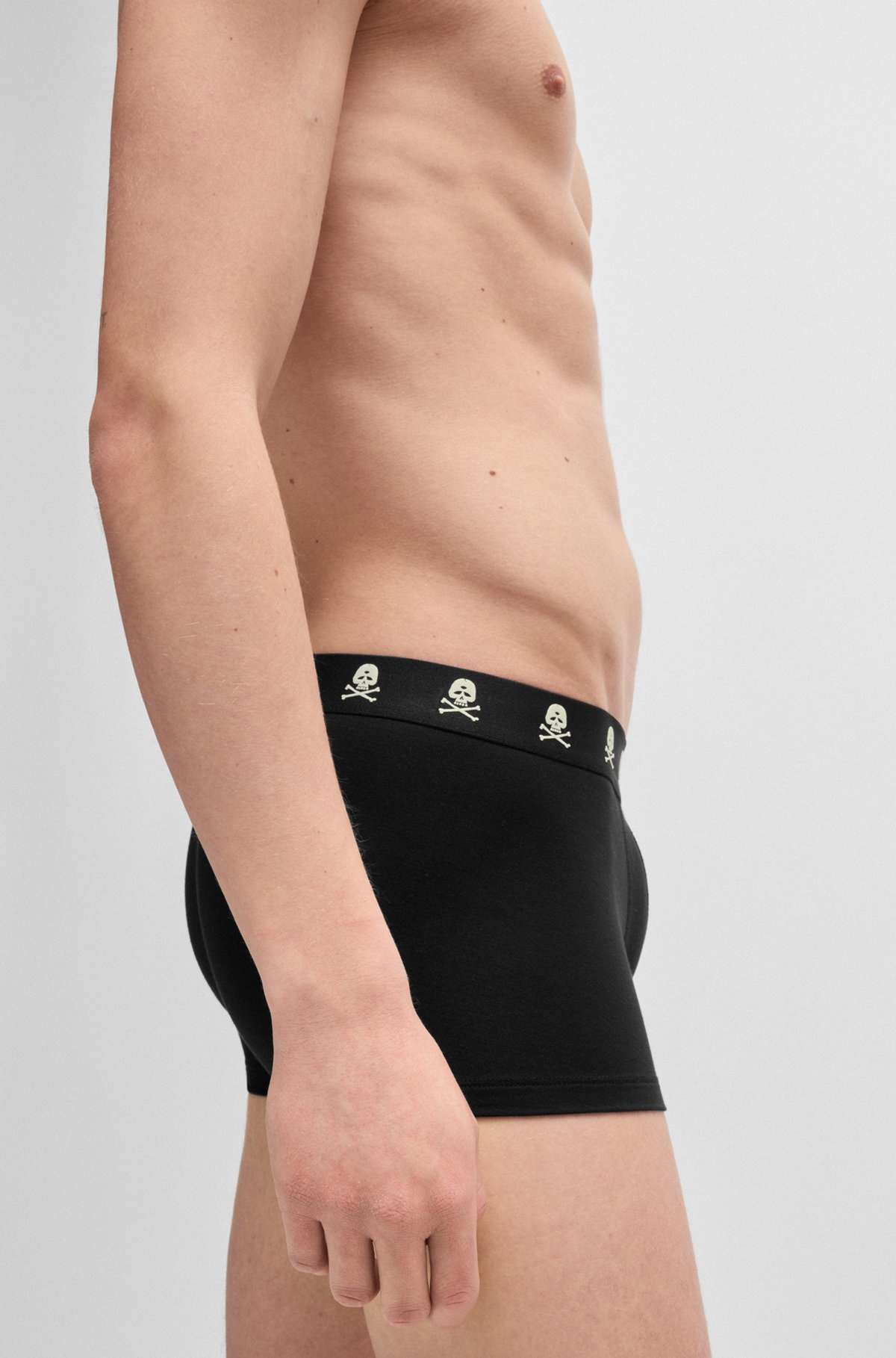 STRETCH-JERSEY TRUNKS WITH GLOW-IN-THE-DARK DETAILS - 5