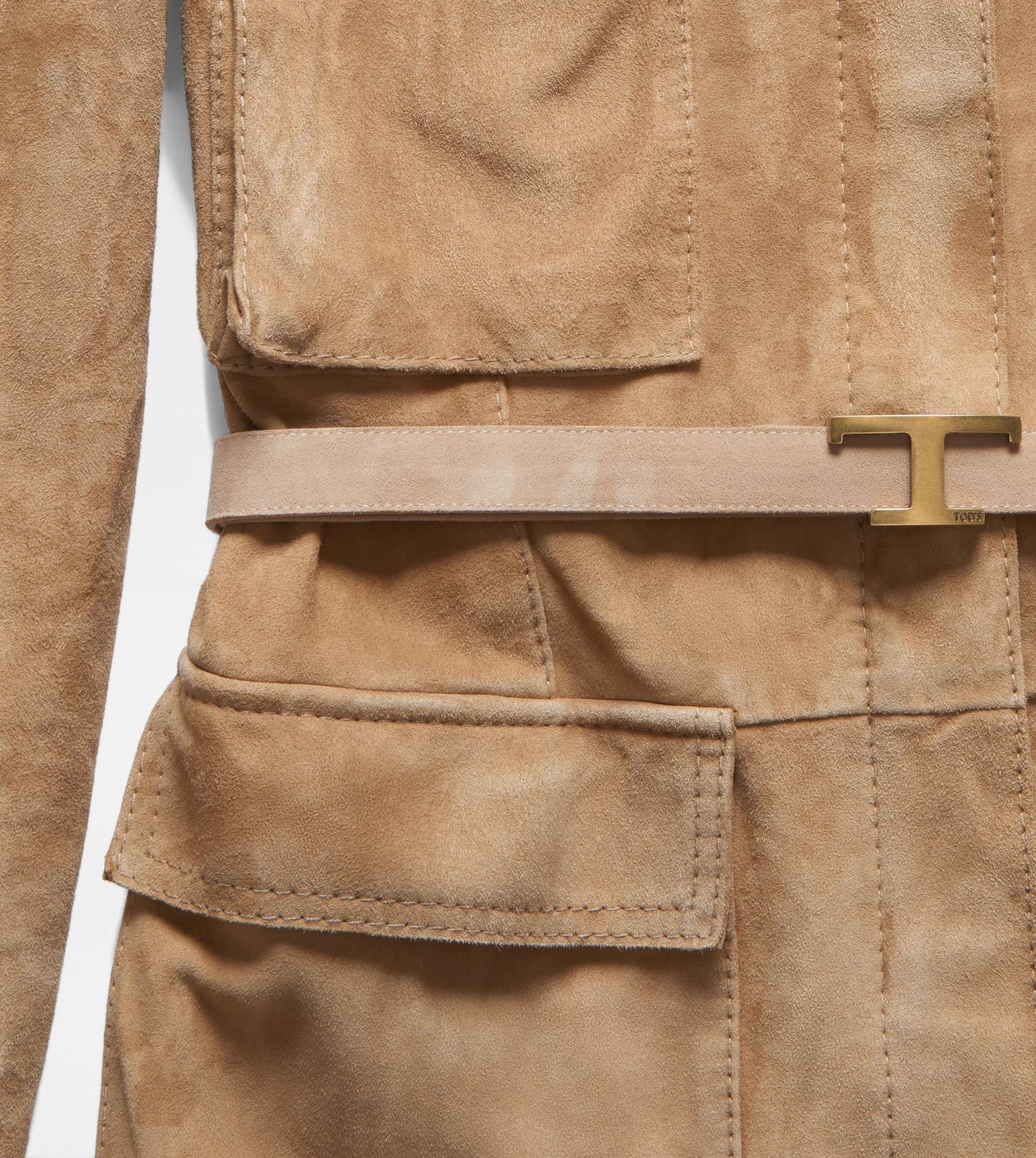 SUEDE JACKET - BEIGE - 6