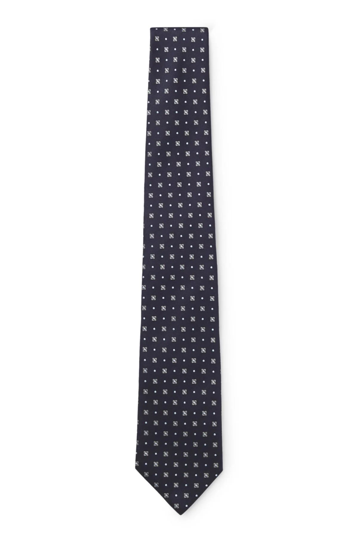JACQUARD-PATTERN TIE IN SILK - 1
