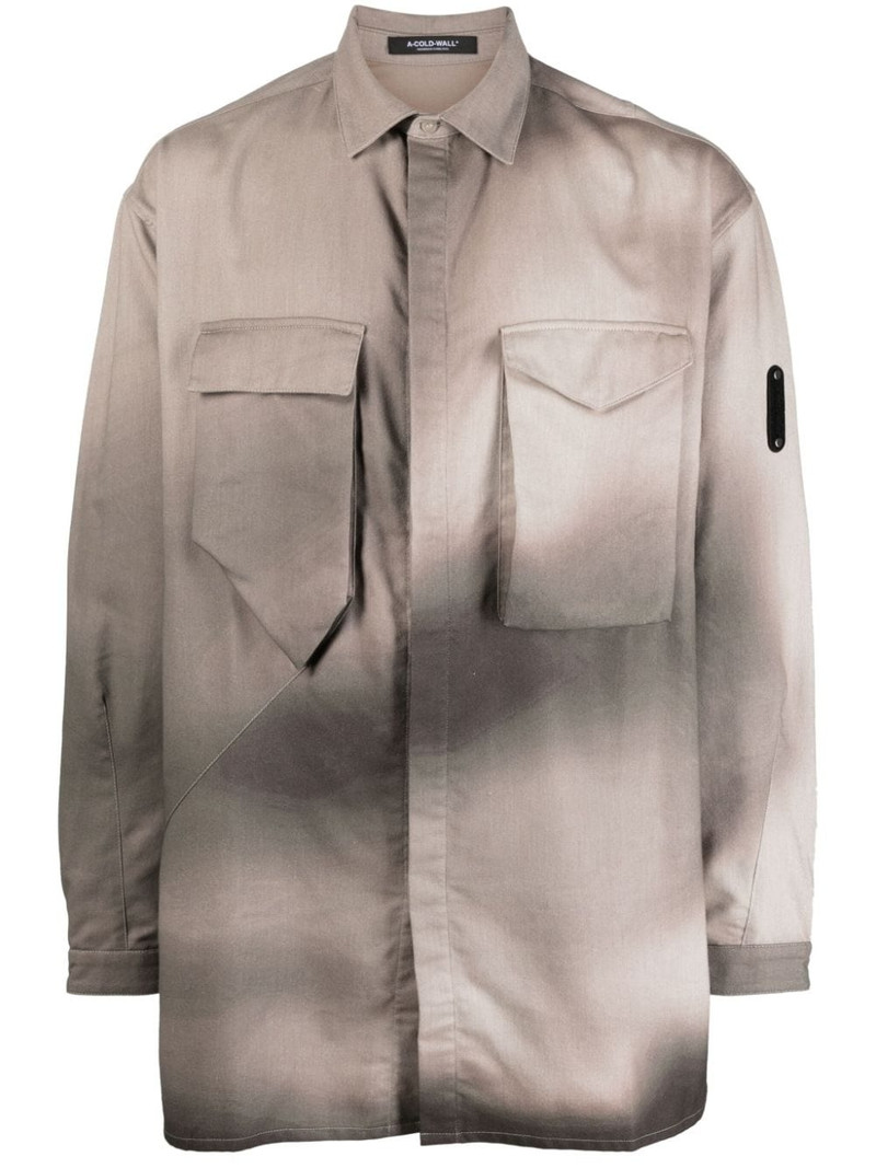 gradient-effect cotton shirt 1
