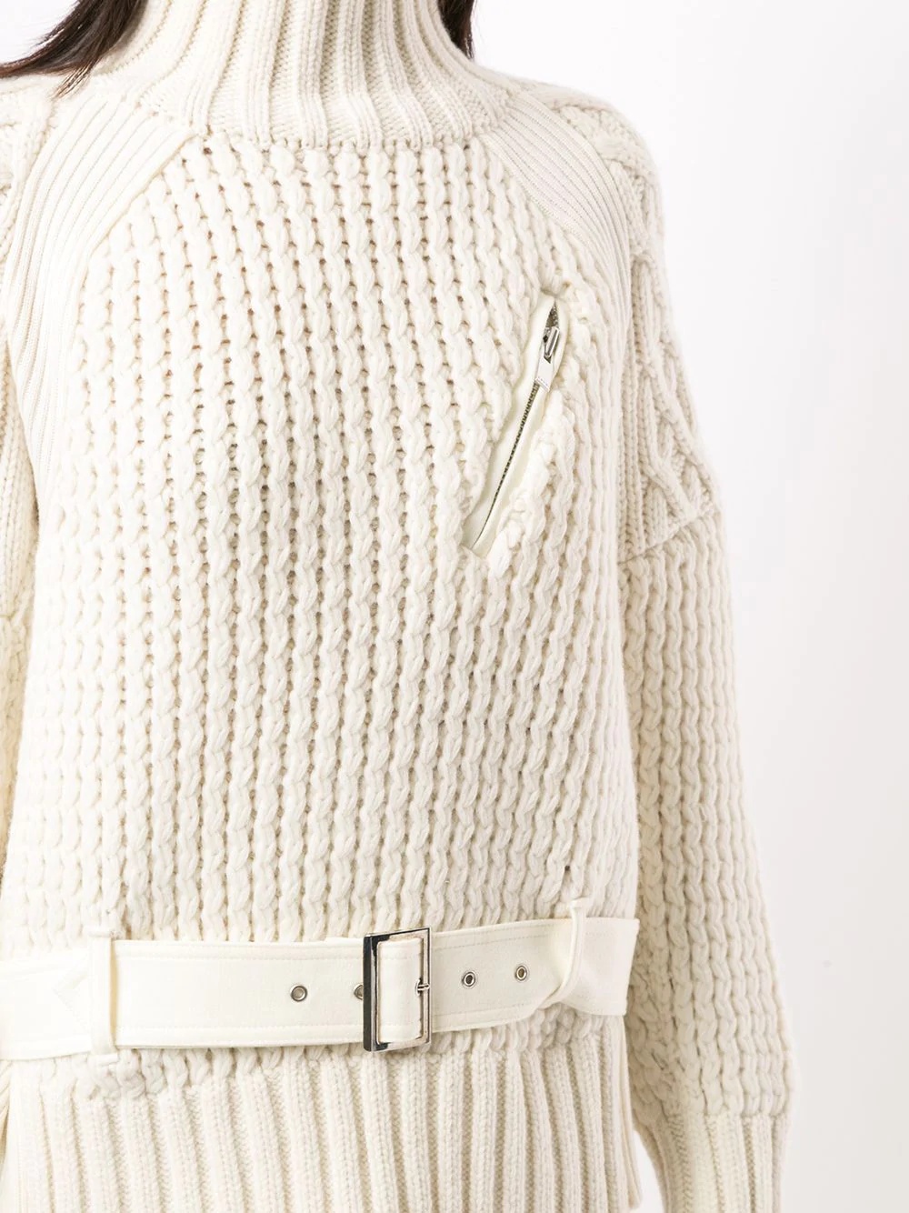 contrast-panel knitted jumper - 5