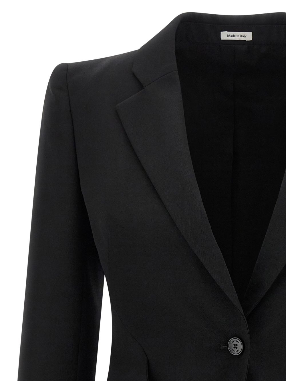 padded-shoulder single-breasted blazer - 4