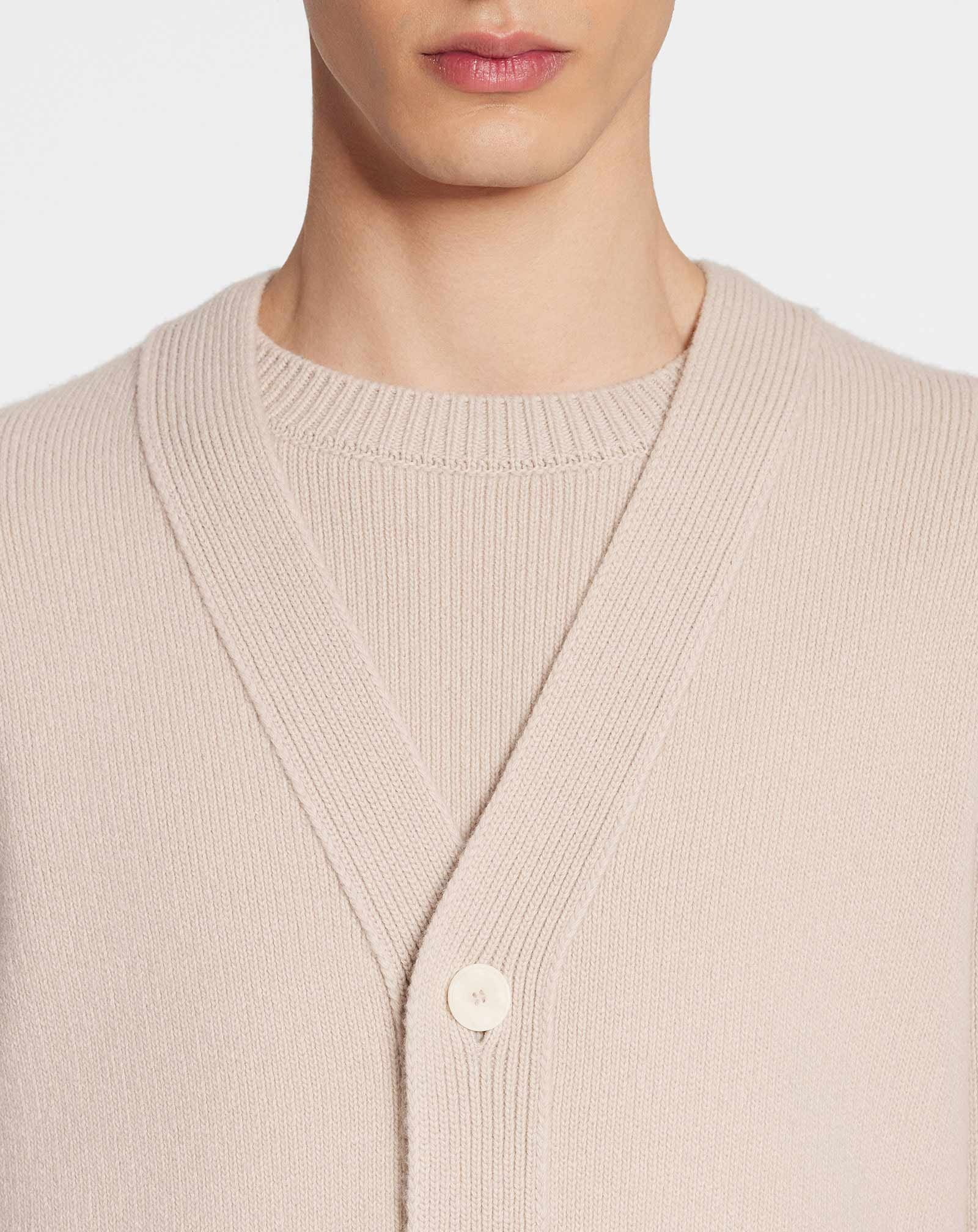 WOOL AND CASHMERE CARDIGAN - 5