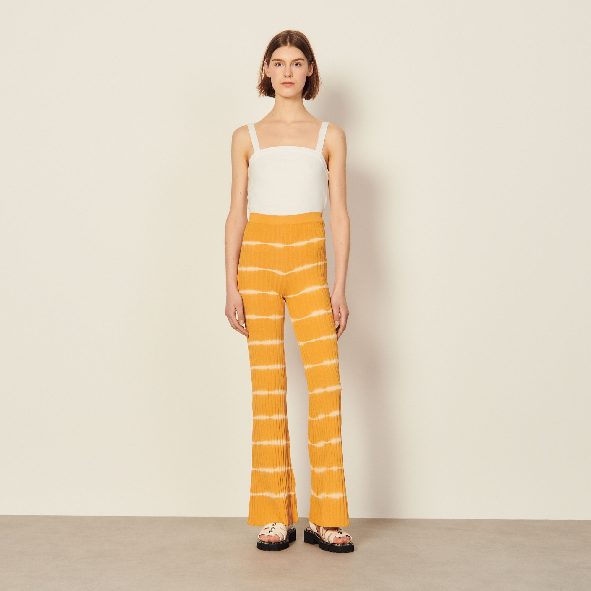 Tie-dye knit pants - 6