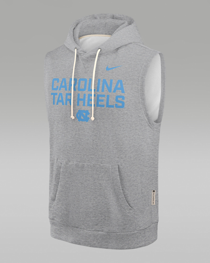 North Carolina Sideline Men's Jordan Brand Dri-FIT College Sleeveless Pullover Hoodie 1