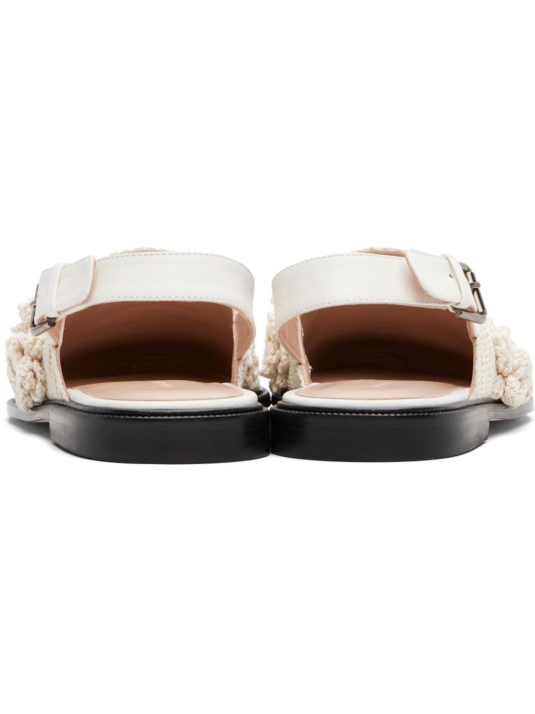 Off-White Crochet Mule Loafers - 2