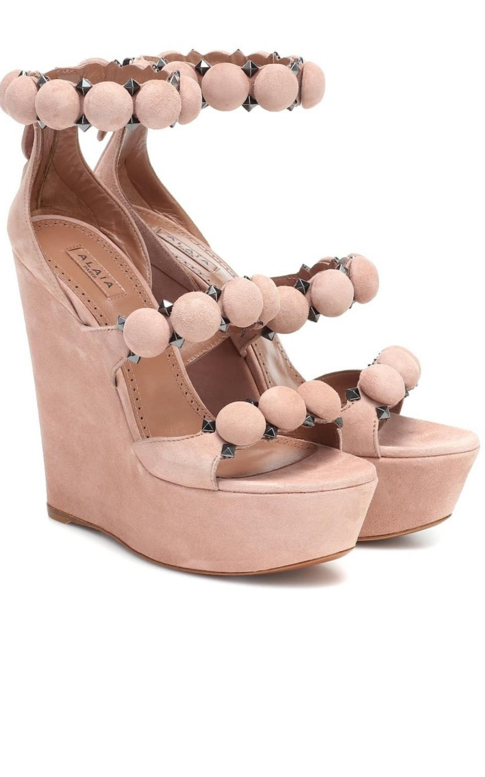 Bombe Suede Wedge Sandals - 5