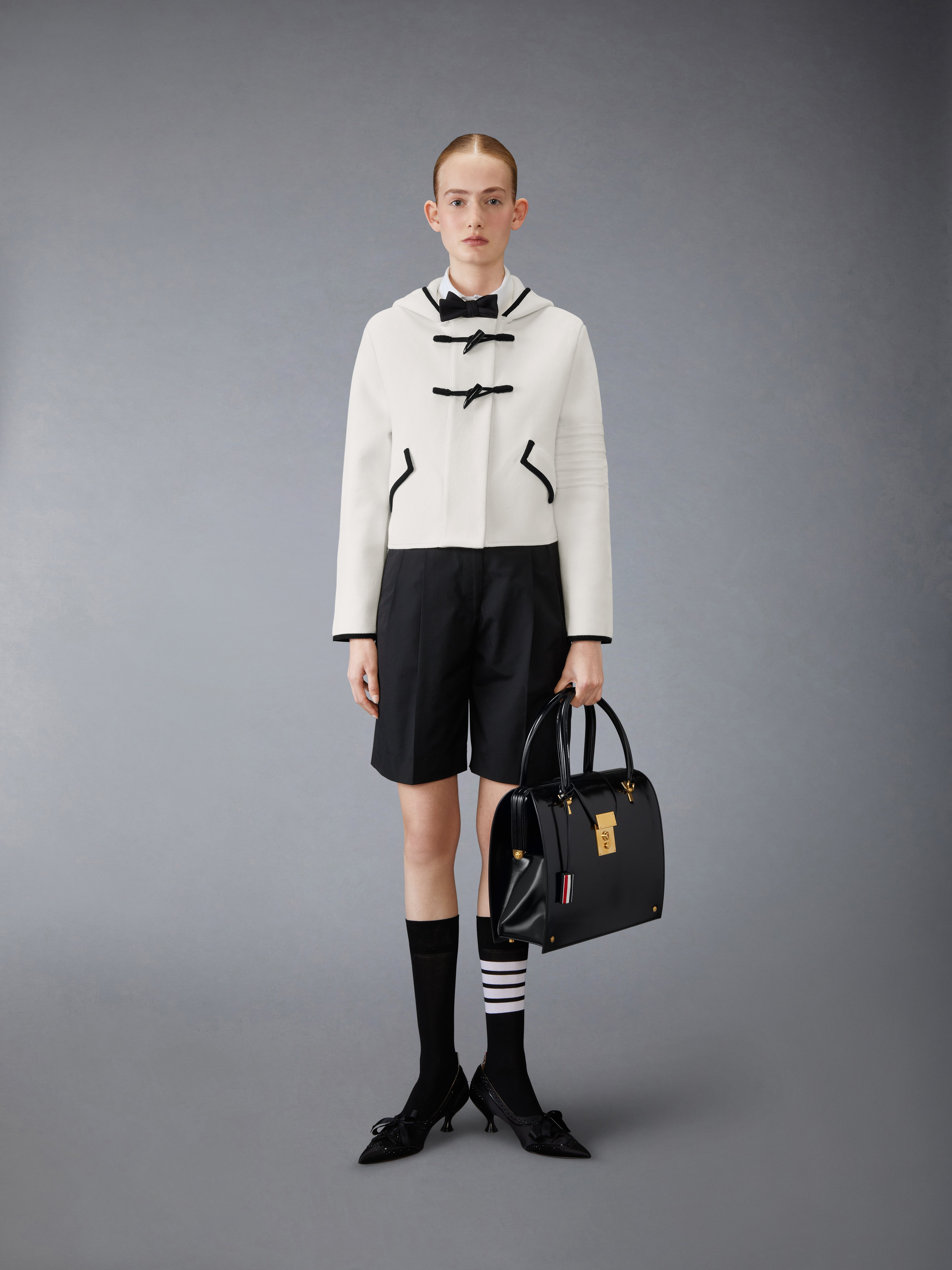 TYPEWRITER CLOTH DOUBLE PLEAT SHORTS - 4