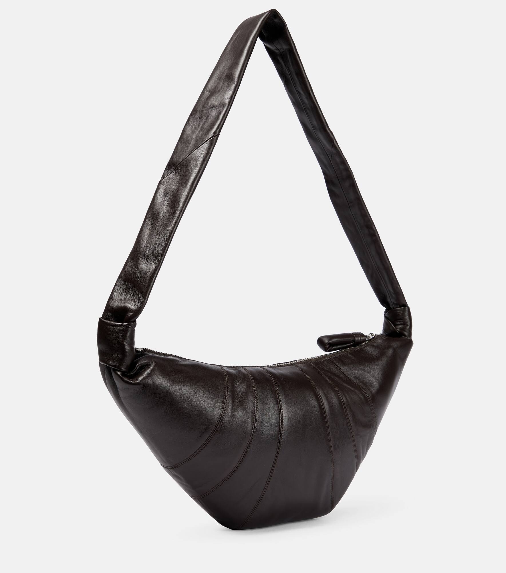 Croissant leather shoulder bag - 4